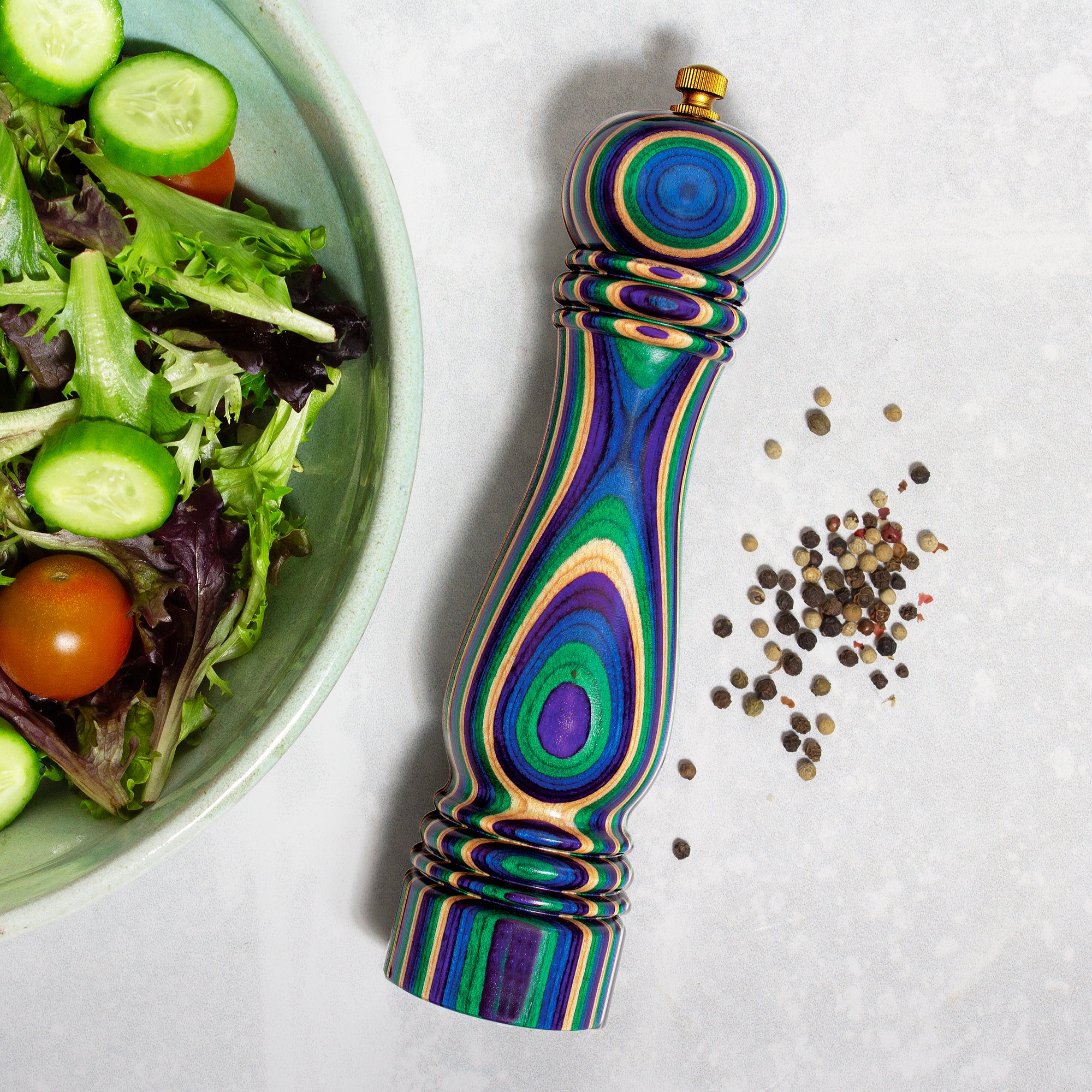 Premium Baltique® Mumbai Collection Pepper Grinder - Adjustable Coarseness, Stainless Steel Spice Mill for Freshly Ground Pepper - Perfect for Kitchen, Dining Table & Gourmet Cooking