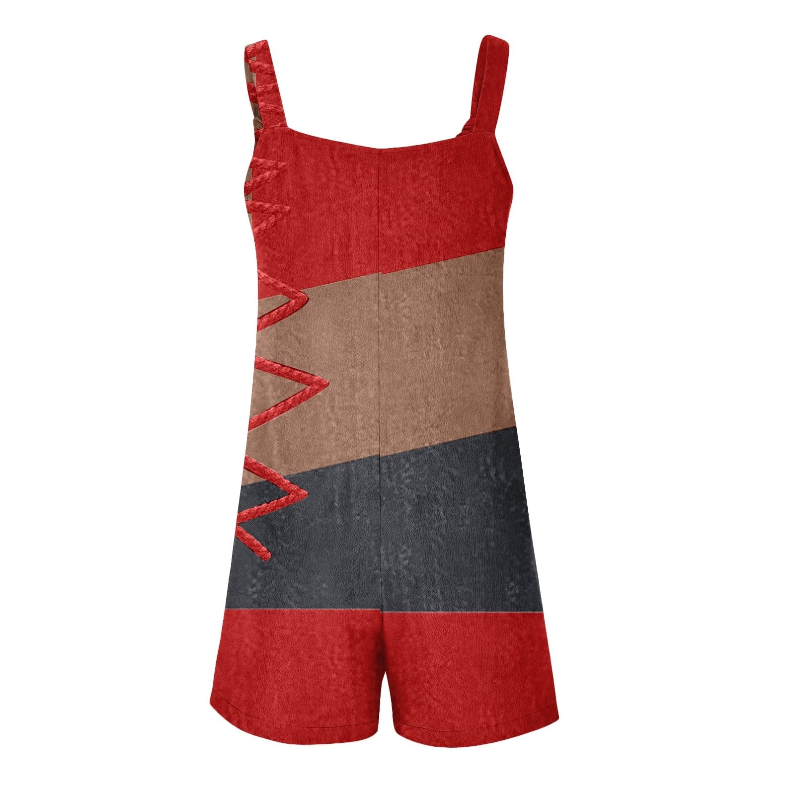 Women's Casual Summer Sleeveless Jumpsuit Shorts - Loose Fit Spaghetti Strap Overalls with Pockets | Trendy Outfits for Beach, Vacation & Everyday Wear