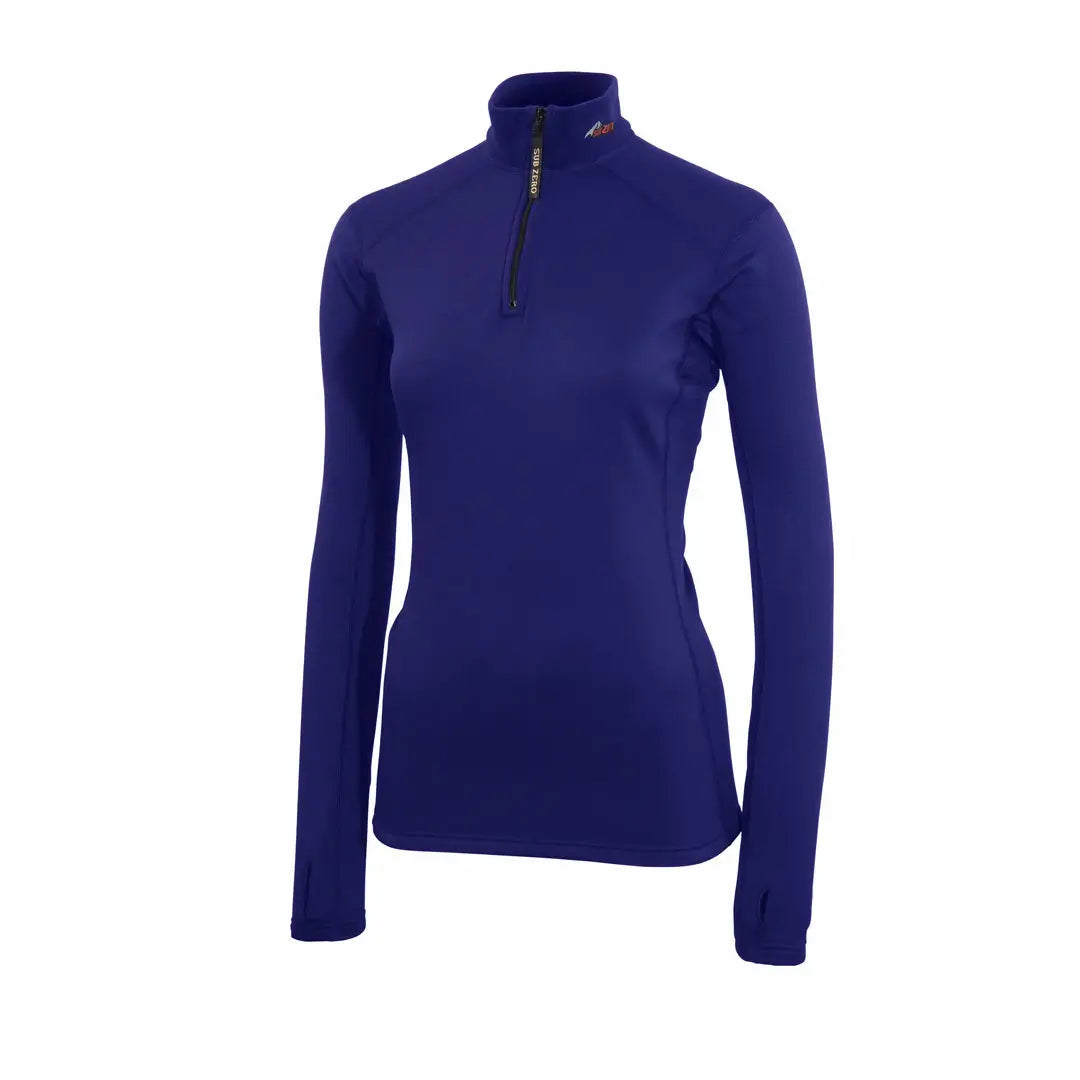 Factor 2 Women's Long Sleeve Zip Neck Mid Layer Top - Thermal Base Layer for Hiking, Running & Outdoor Activities