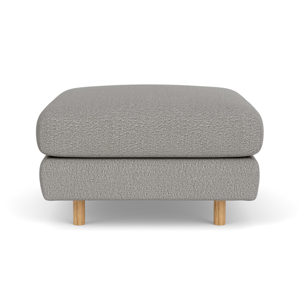 Stylish Dylan Boucle Ottoman - Modern Footrest & Accent Chair for Living Room, Bedroom, or Office - Soft & Durable Upholstered Pouf with Non-Slip Bottom