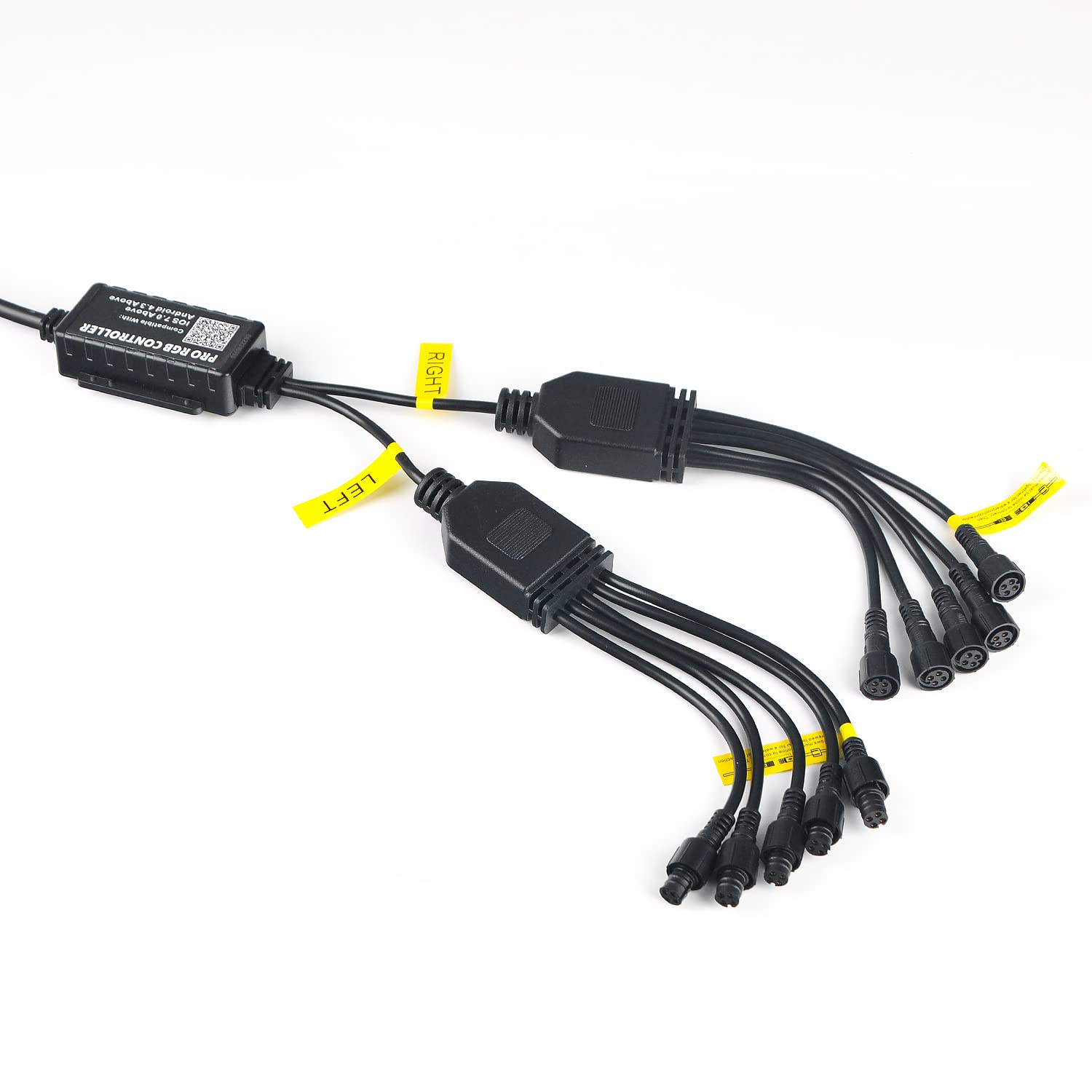 OHMU 4-Pin LED Whip Controller Box - 10 Connections for Off-Road LED Whips & Rock Lights | Perfect for Jeep, UTV, ATV Night Riding & Off-Road Adventures