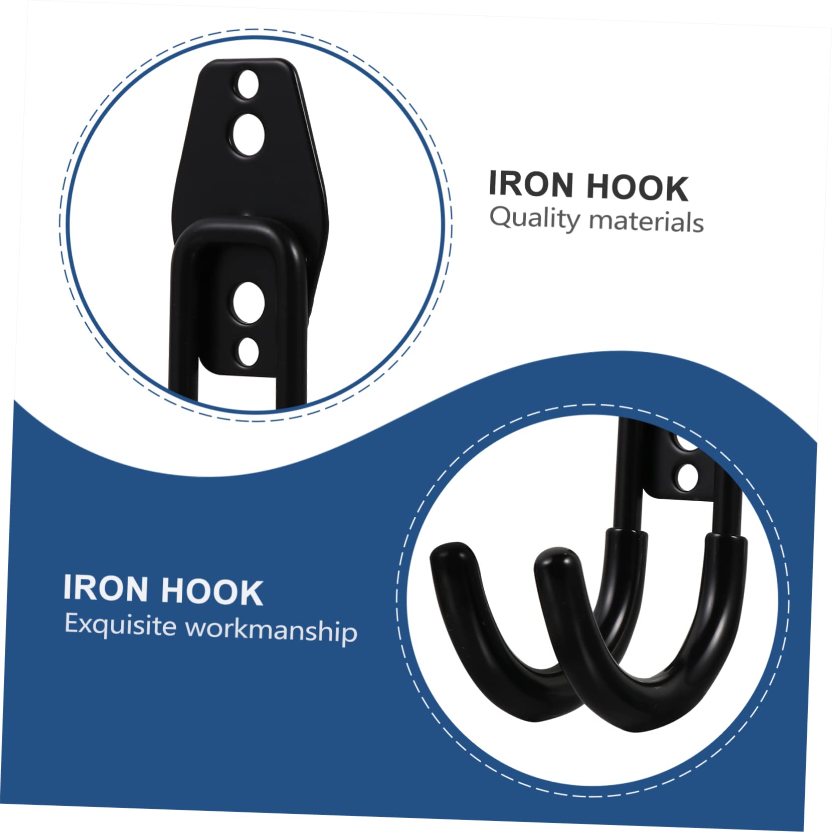 DOITOOL Heavy Duty Wall Mount Hooks - 1PC Multi-Purpose Storage Hanger for Gardening Tools, Clothes, Bike, Coat, Hat & Hose - Garage, Shed & Home Organization Solution