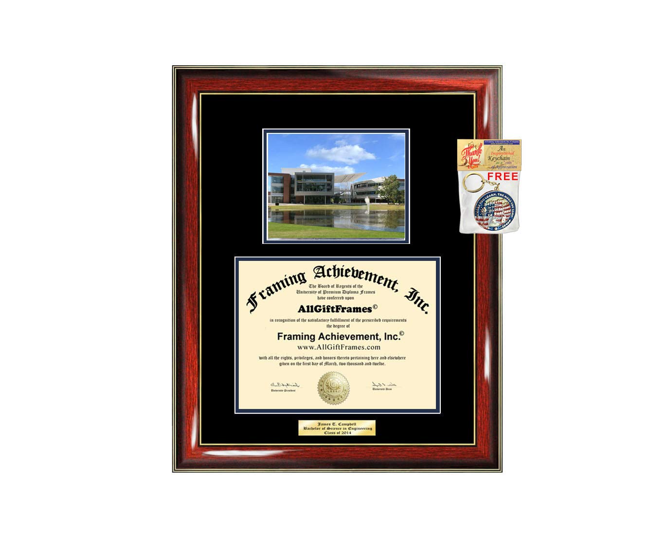 University of North Florida UNF Diploma Frame - Custom Engraved Graduation Gift for Bachelor, Masters, MBA, PhD & Doctorate Degrees | Perfect for Office Display, Home Decor & Alumni Gifts