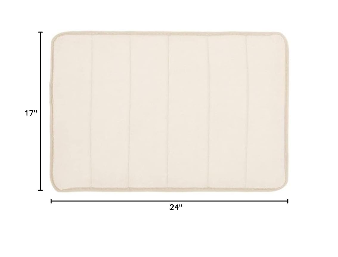 Ochine Memory Foam Bath Mat - Ultra Soft & Absorbent Non-Slip Bathroom Rug (24x17 Inches) | Quick-Dry Machine Washable Floor Mat for Shower, Tub & Vanity Areas