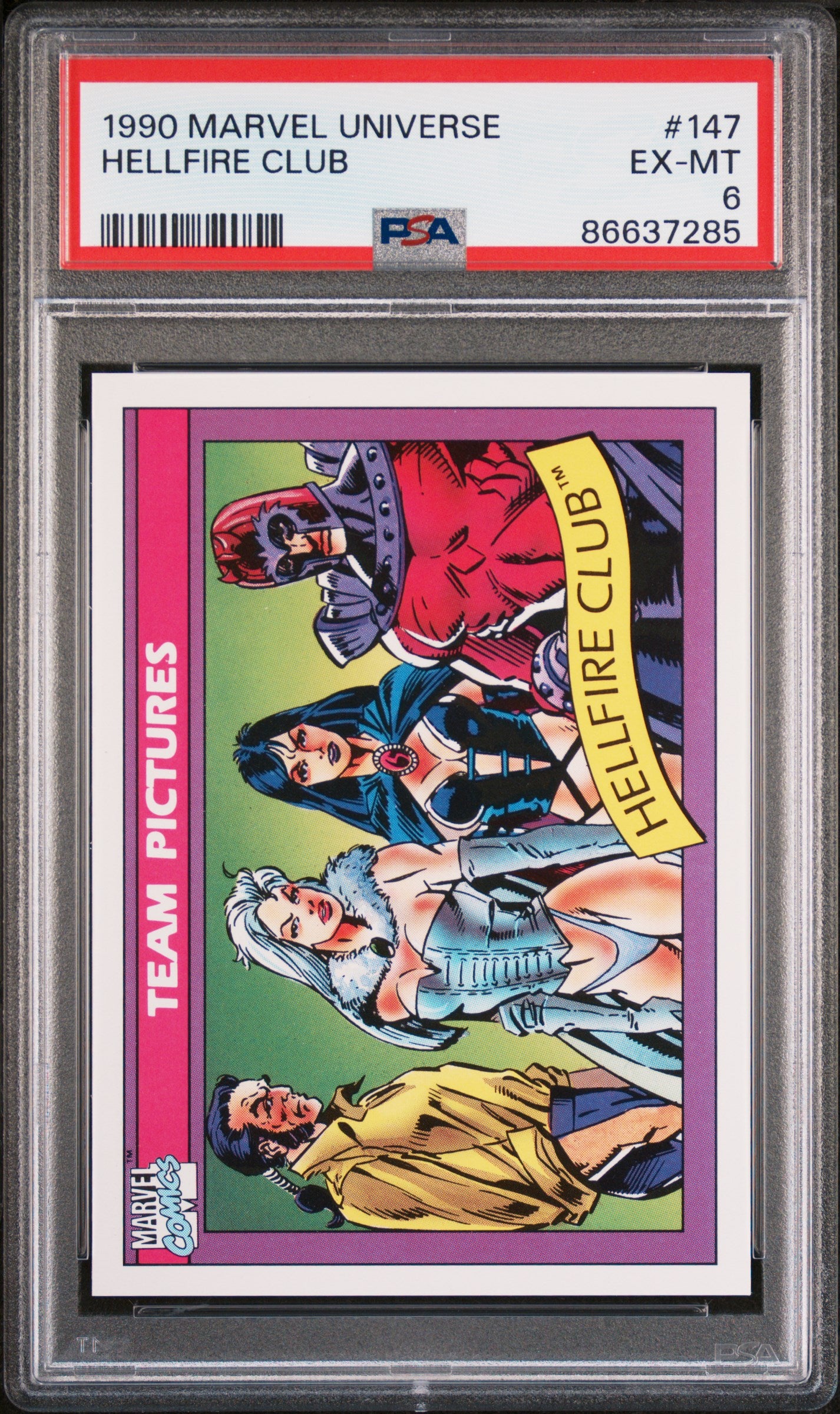 1990 MARVEL UNIVERSE HELLFIRE CLUB #147 PSA 6 Graded Comic - Rare Collectible for Marvel Fans & Comic Book Collectors - Perfect for Display, Investment & Nostalgic Gift Giving