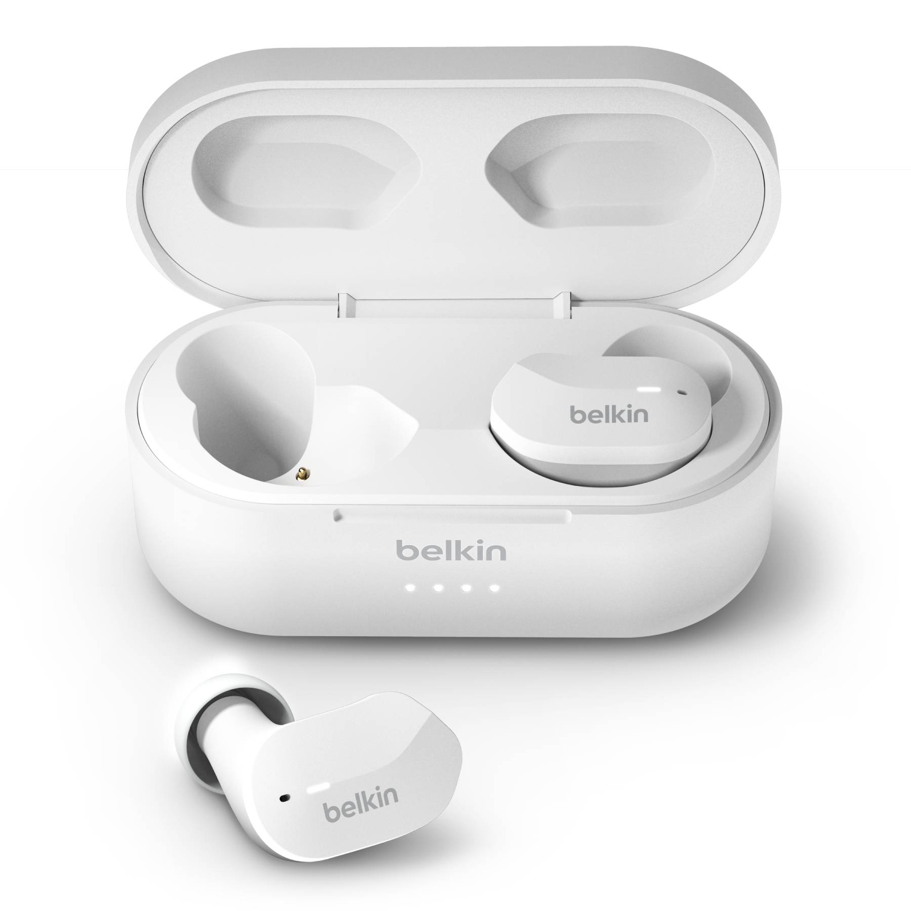 Belkin SoundForm True Wireless Earbuds - Bluetooth 5.0 Headphones with Mic, IPX5 Waterproof, 24H Battery Life for Running, Workouts & Commuting