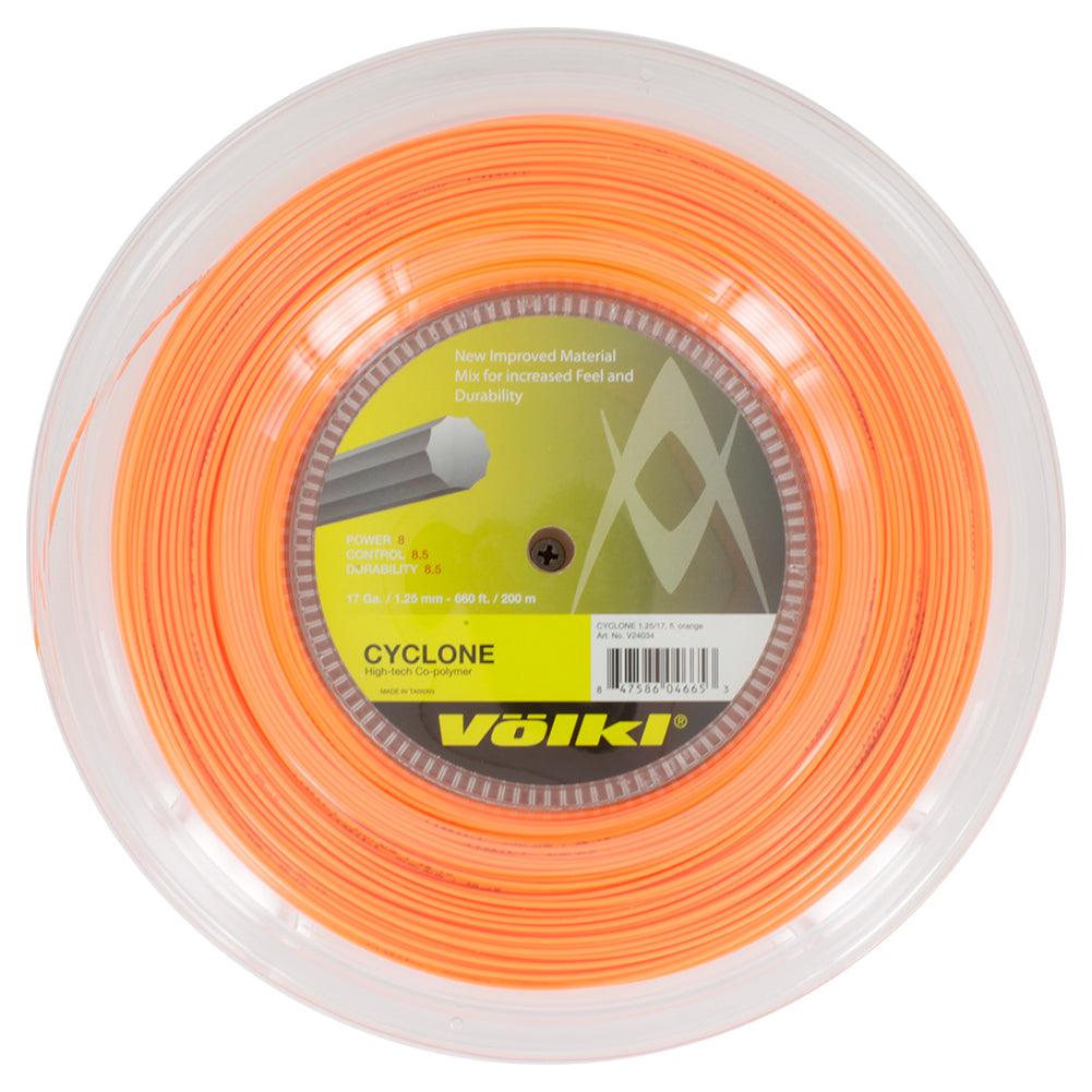 Cyclone 17G Tennis String Reel - High-Performance Polyester String in Fluo Orange for Tennis Rackets | Perfect for Competitive Play & Stringing Services