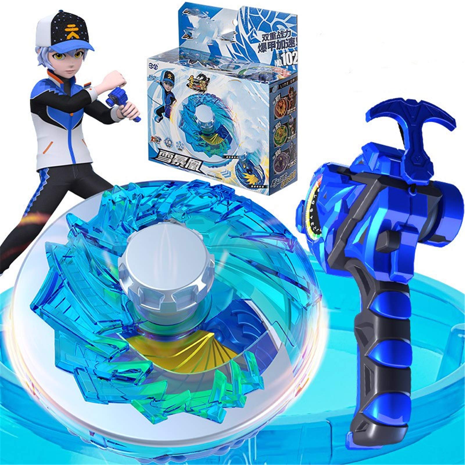 Premium Metal Fusion 4D Gyro Spinning Tops Set - Classic Battle Spin Toys for Kids, Durable Forever Spin Tops with Storage Case - Perfect STEM Toy Gift for Birthday Parties & Family Game Night