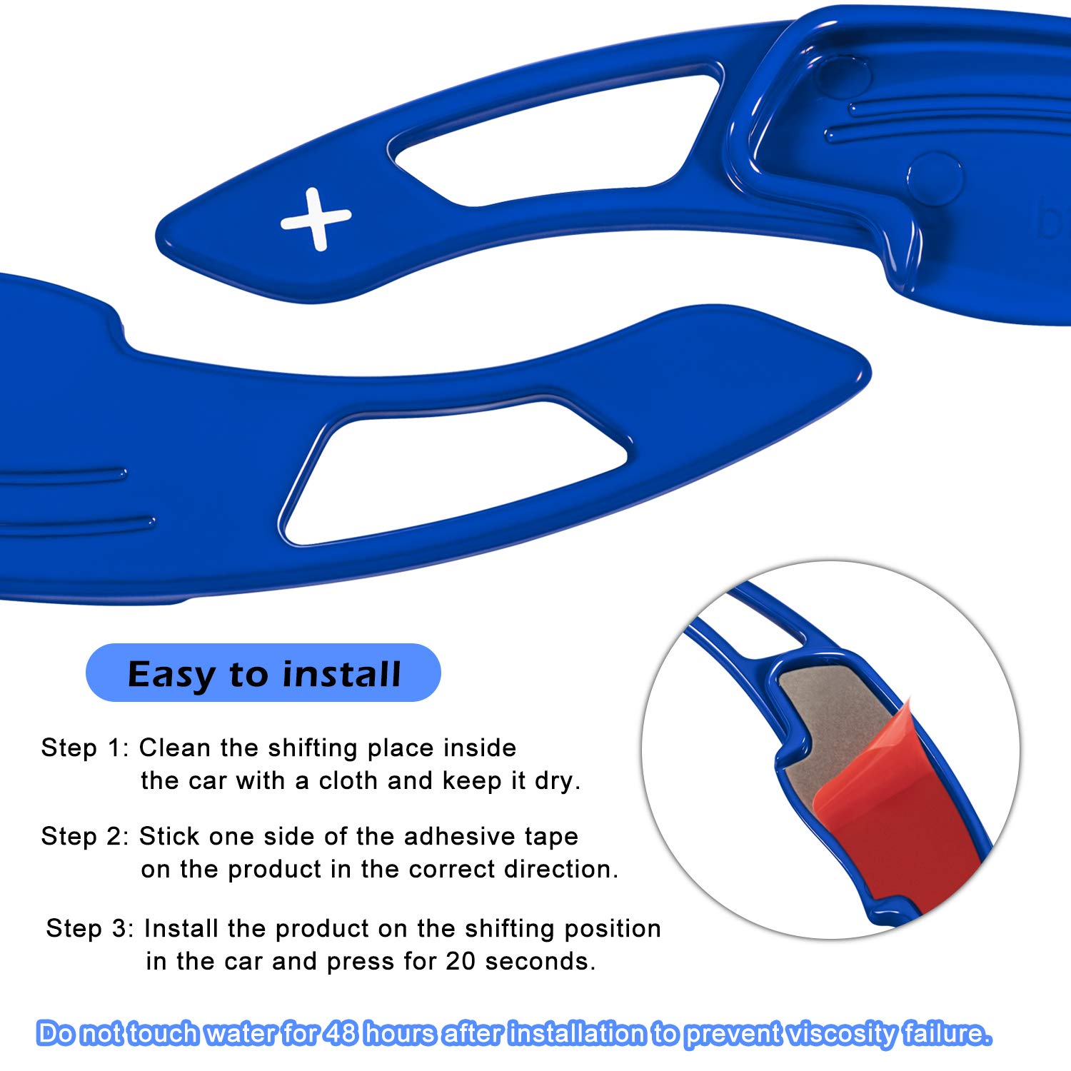 Blue Aluminum Steering Wheel Paddle Shifter Extension Cover - Interior Trim Accessories for Honda Accord Civic Insight CR-V | Enhanced Driving Control for Sports & Racing Enthusiasts