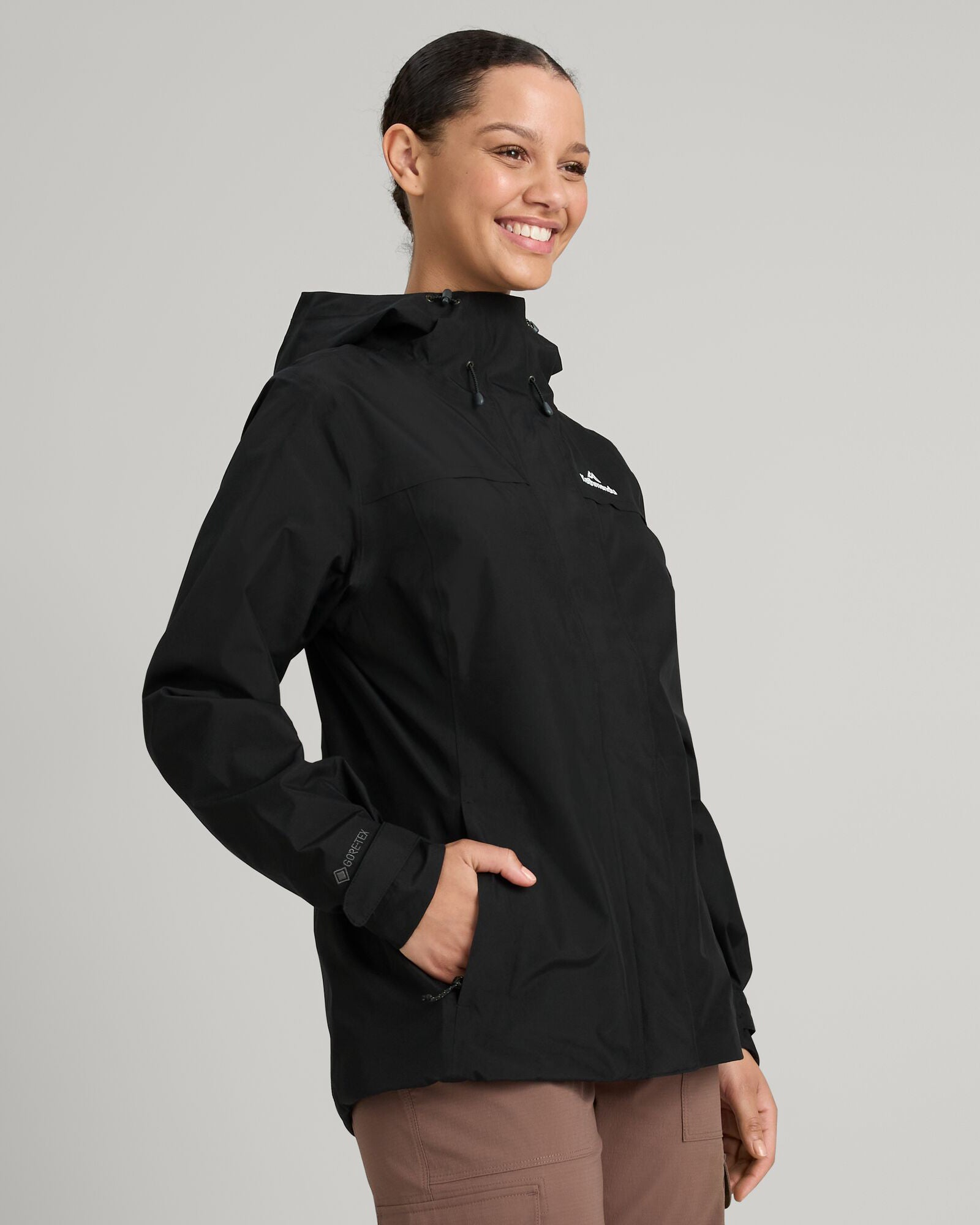 Women's Bealey GORE-TEX® Waterproof Rain Jacket - Black | Lightweight Windproof Outdoor Coat for Hiking, Camping & Travel