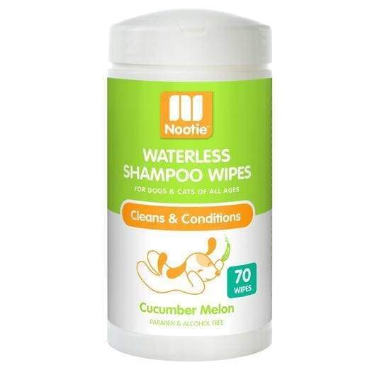Nootie Waterless Shampoo Wipes for Cats & Dogs - 70 Count with 3 Fresh Scents | Gentle Cleansing & Deodorizing Pet Wipes for Quick Cleanups Between Baths, Travel & Grooming