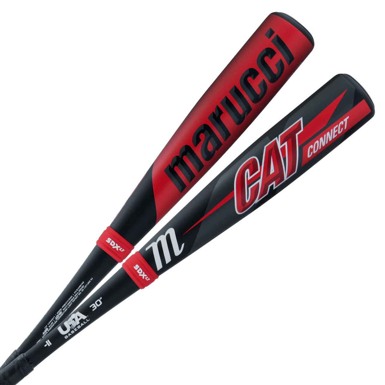 2023 Marucci Cat Connect Youth USA Baseball Bat - 11oz Lightweight for Kids, Black/Red - Perfect for Little League, Training & Youth Baseball Games