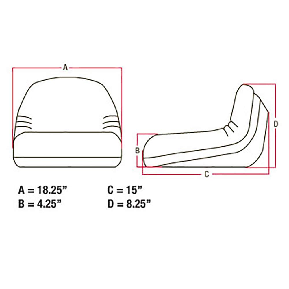 RAParts TY15862 Universal Yellow Low Back Seat Replacement for John Deere 185 180 175 170 165 160 130 116H Tractors - Durable Comfort for Farming, Landscaping & Outdoor Work