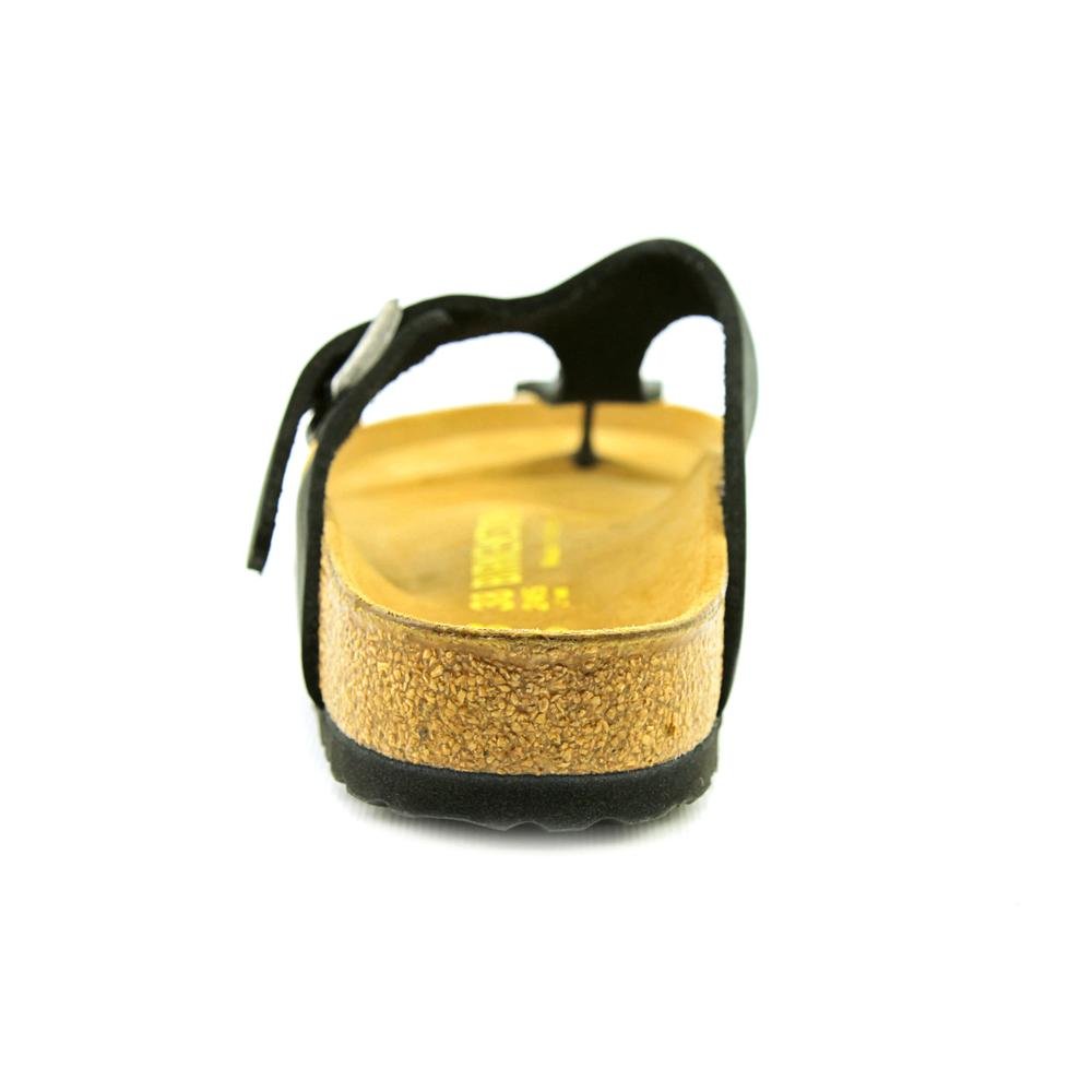 Birkenstock Women's Gizeh Black Oil Leather Sandals - Comfortable Cork Footbed for Casual Wear, Walking & Summer Outfits