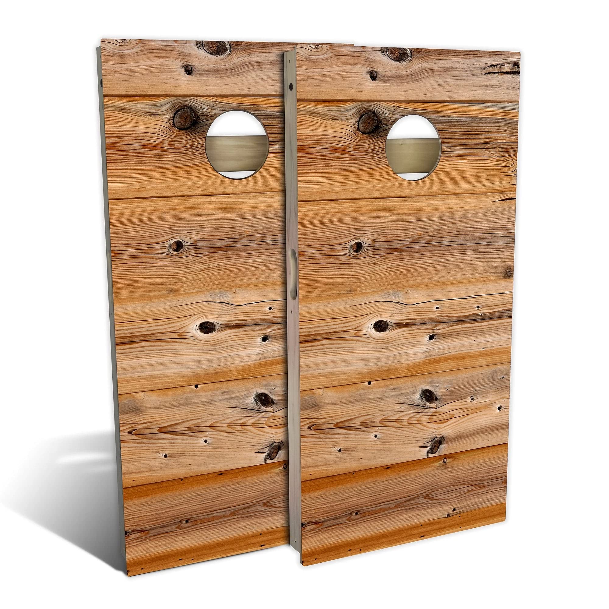 Premium Shiplap Cornhole Wooden Boards Set - Custom Size & Accessories - 2 Boards & 8 Bean Bags Included - Perfect for Backyard Parties, Tailgating & Outdoor Games