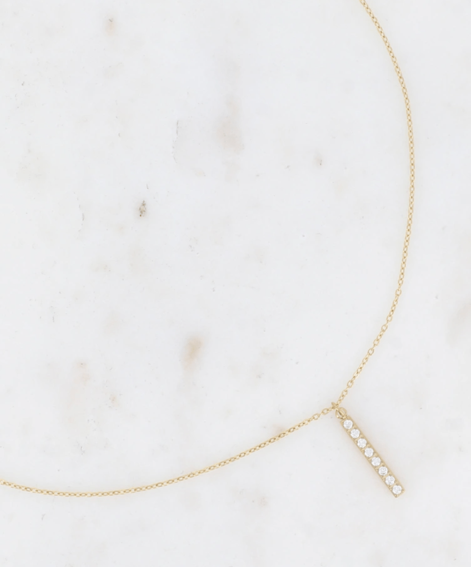 Zirconium Oxide Bar Necklace - Elegant & Durable Jewelry for Women, Perfect for Parties, Weddings & Everyday Wear