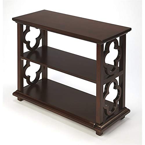 Beaumont Lane Mastercrafted Cherry Wood Plantation Bookcase - Stylish Home Office & Living Room Storage Furniture for Books & Decor