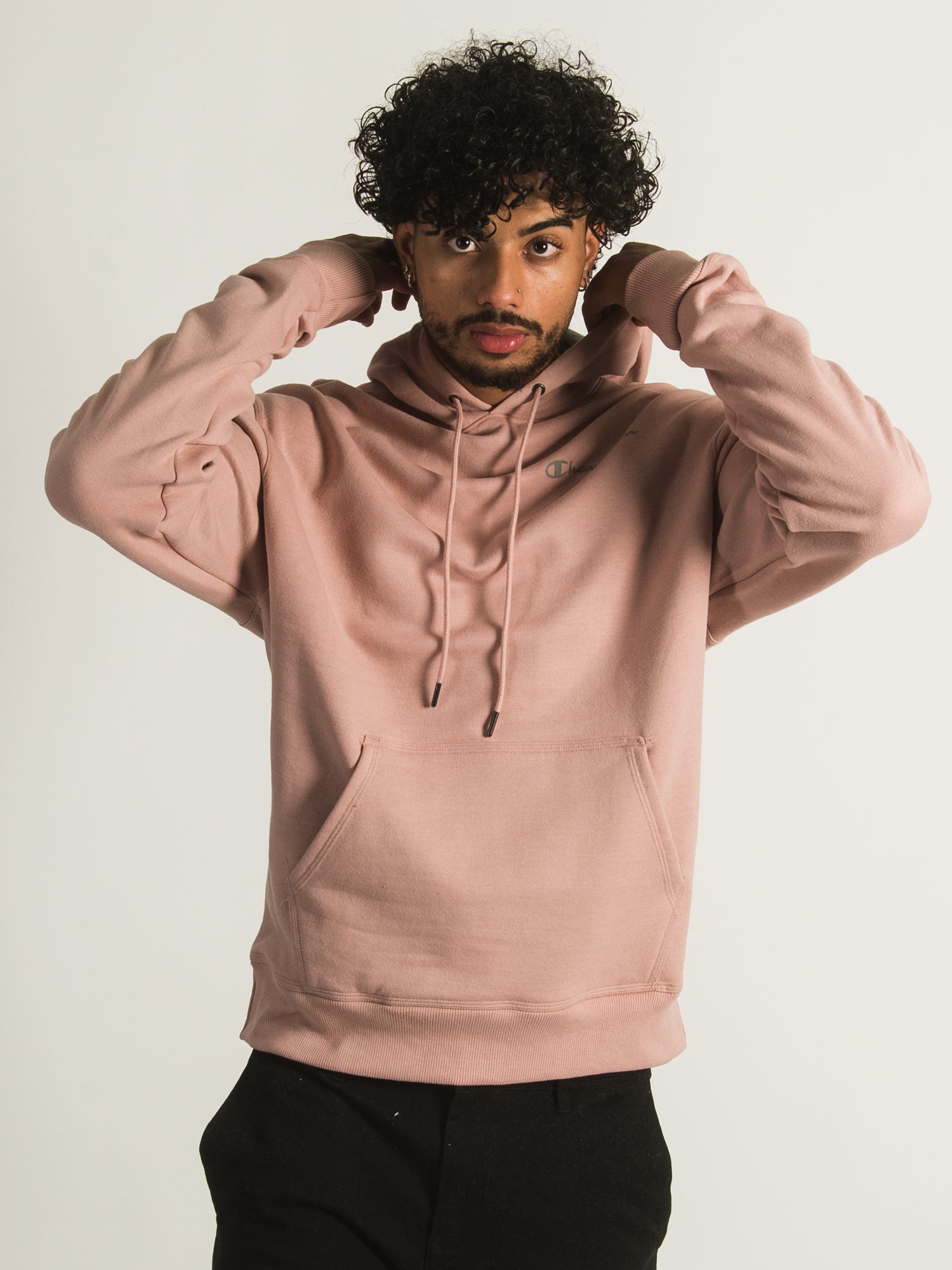Champion Powerblend Script Hoodie - Soft & Comfortable Pullover Sweatshirt for Men & Women - Perfect for Gym, Running & Casual Wear