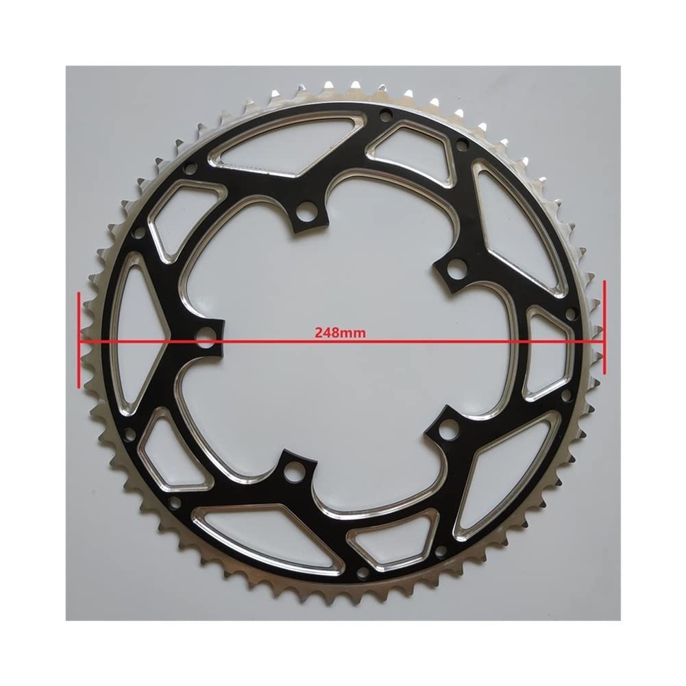 60T 130 BCD Chainring - High-Performance Folding Bicycle Crankset for Road/MTB/BMX | Durable Fixed Gear Bike Parts & Accessories | Ideal for Commuting, Urban Riding & Performance Cycling