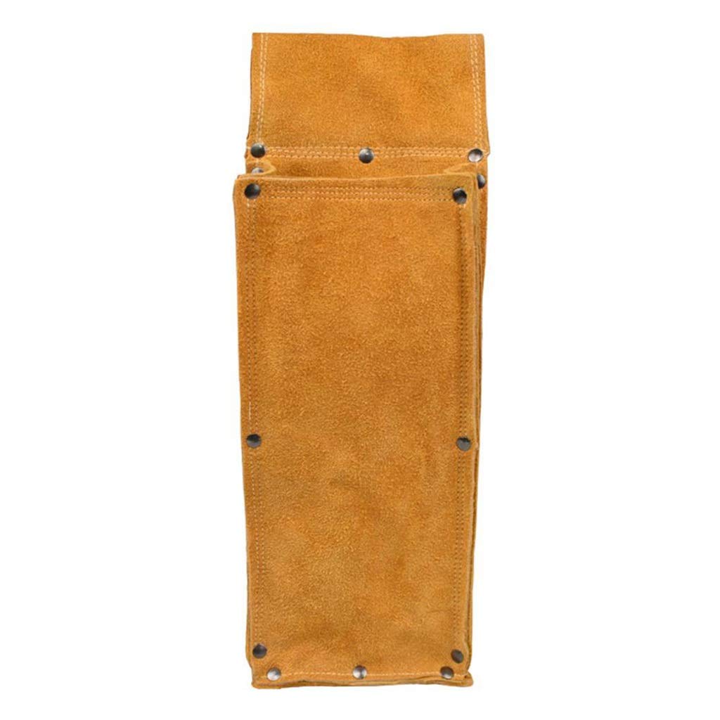 WDBBY Flame Retardant Cowhide Leather Welding Tool Bag - Electrode Holder & Rod Storage Pouch for Welders, Electricians, and DIY Projects - Perfect for Construction Sites, Workshops, and Home Repairs