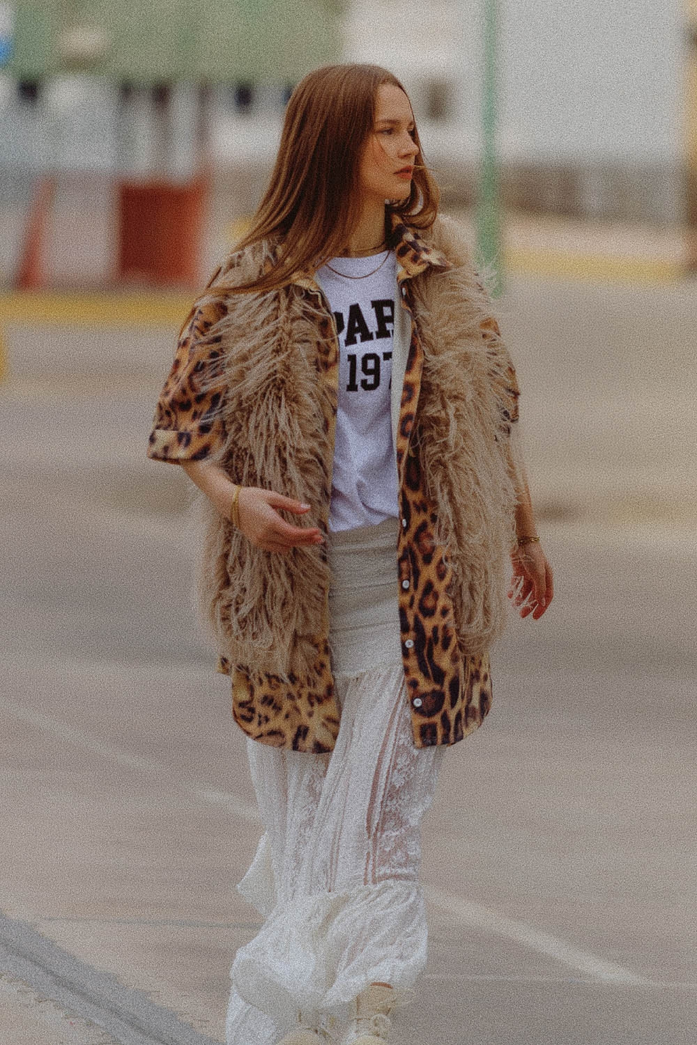 Long Beige Fur Gilet for Women - Cozy Winter Vest for Layering & Outdoor Activities