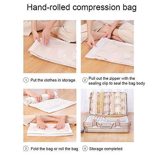 Arinda 3D Vacuum Compression Storage Bags for Clothes - Space Saving Travel & Home Organizer (No Pump Needed) - Perfect for Closet, Suitcase & Seasonal Storage