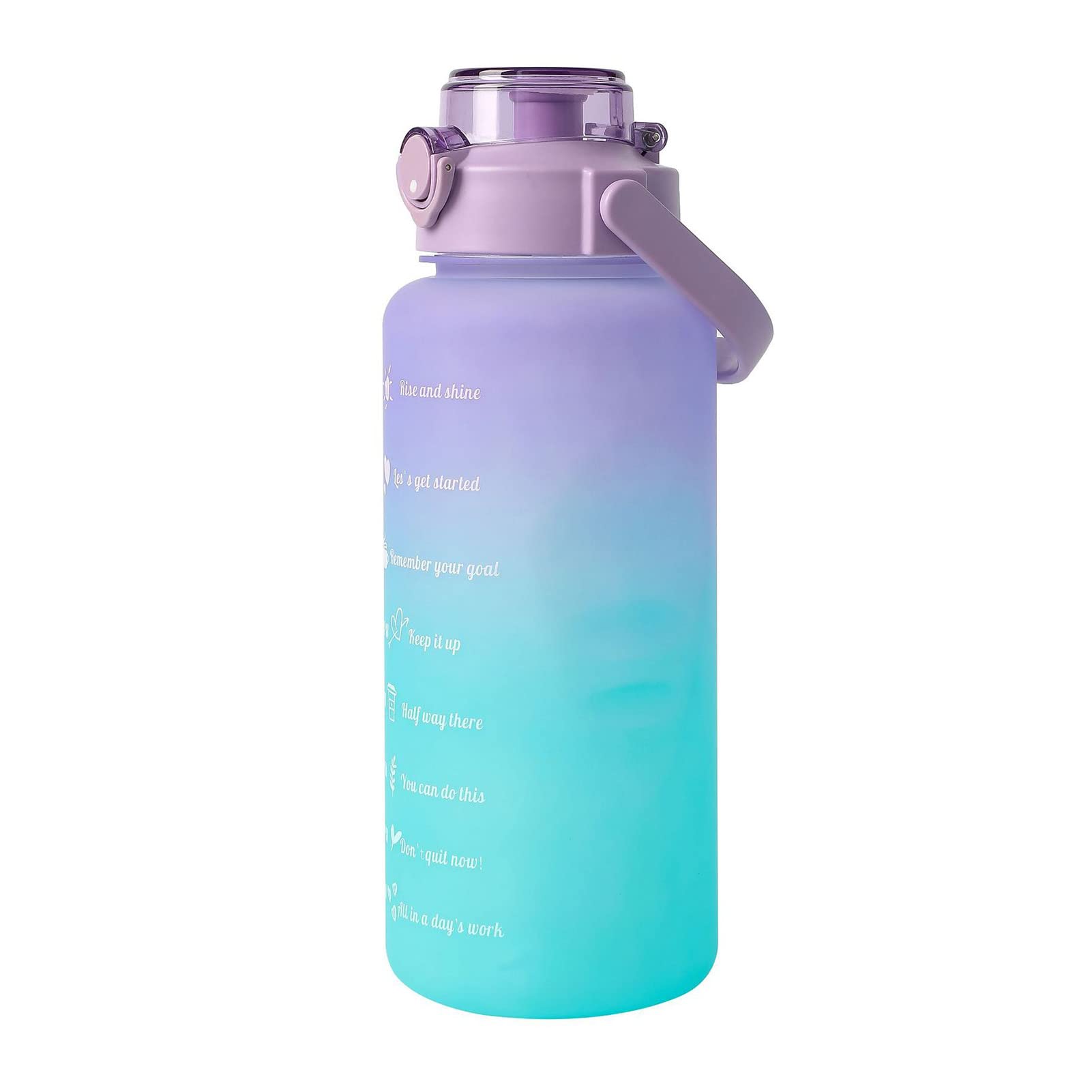 2000ML BPA-Free PC Sports Water Bottle with Straw - Leak Proof & Durable for Camping, Hiking, Gym & Outdoor Activities