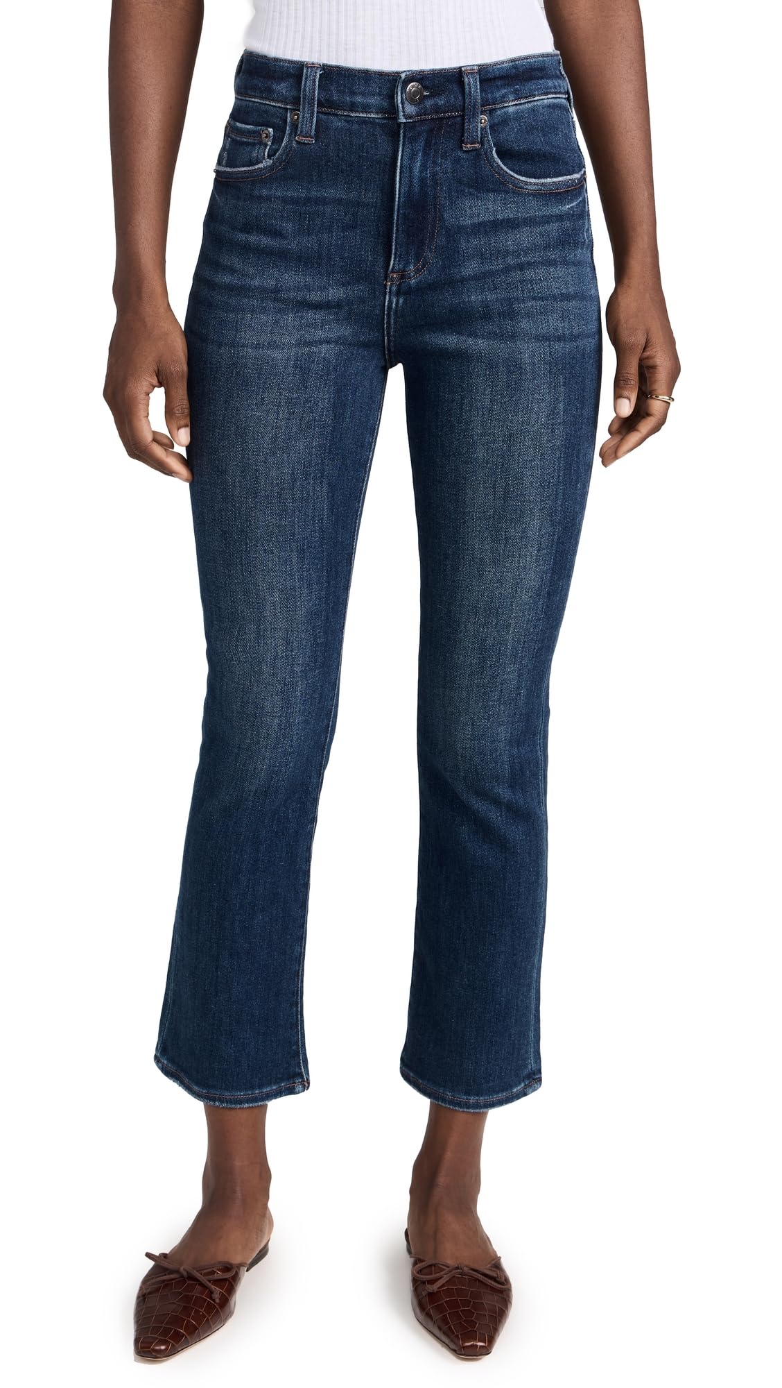 Women's High-Rise Bootcut Jeans - Pistola Denim Lennon Cropped Stretch Denim Pants for Casual Wear & Night Out