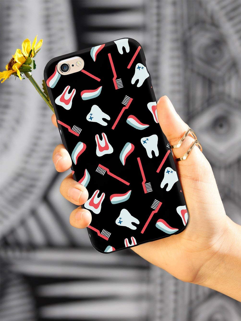 3D Textured Protective Phone Case Compatible with iPhone XR - Dental Hygienist Design - Shockproof & Anti-Scratch Cover for Apple iPhone XR - Perfect for Dental Professionals & Healthcare Workers