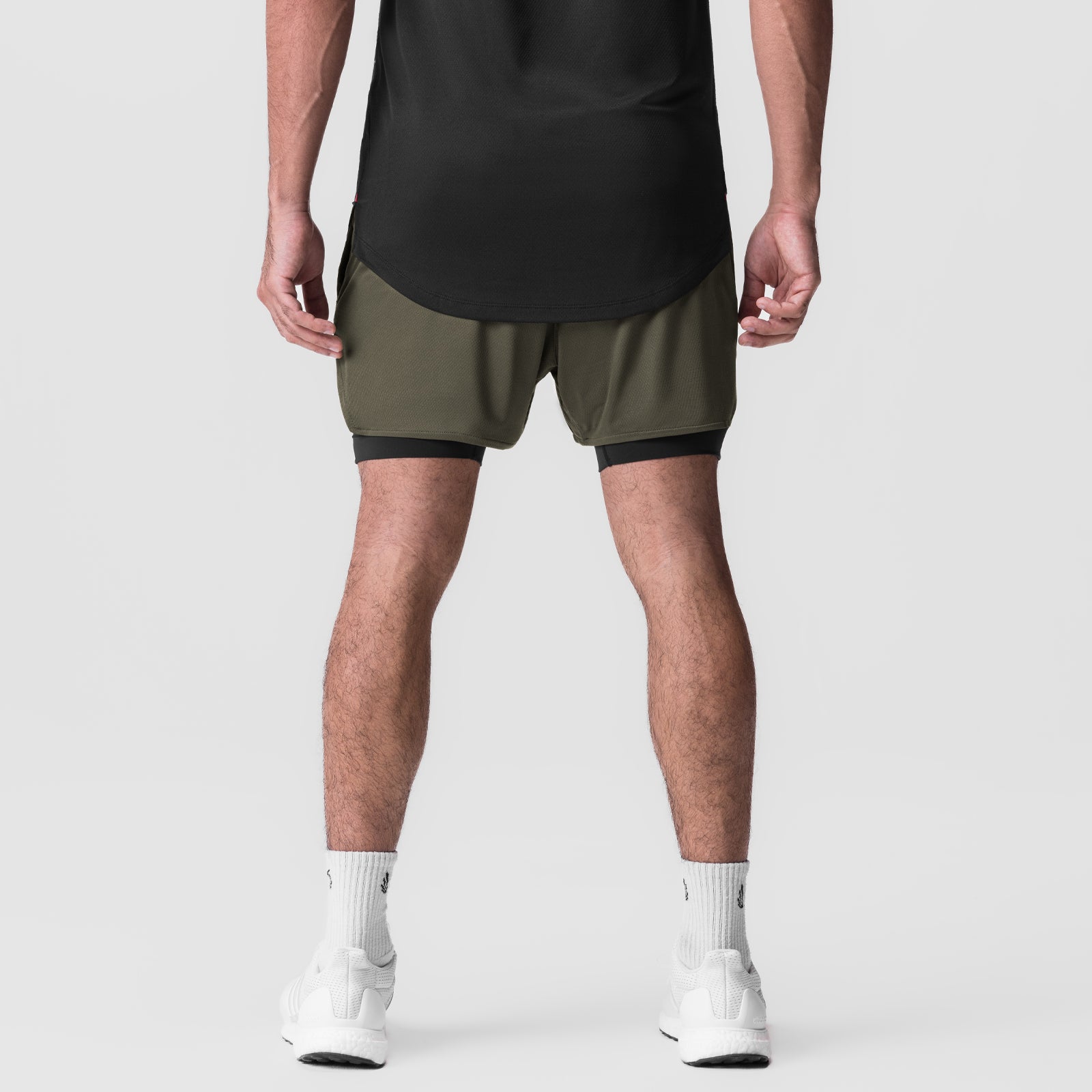 Silver Lite™ 5 Liner Short - Olive Wings/Black - Lightweight Performance Shorts for Running, Gym & Outdoor Activities