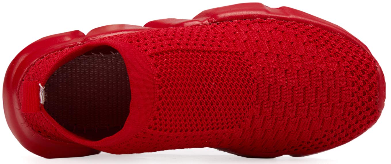 Santiro Boys and Girls Breathable Knit Slip-On Socks Shoes - Comfortable Lightweight Sneakers for Toddler Kids Indoor & Outdoor Play, School, Sports