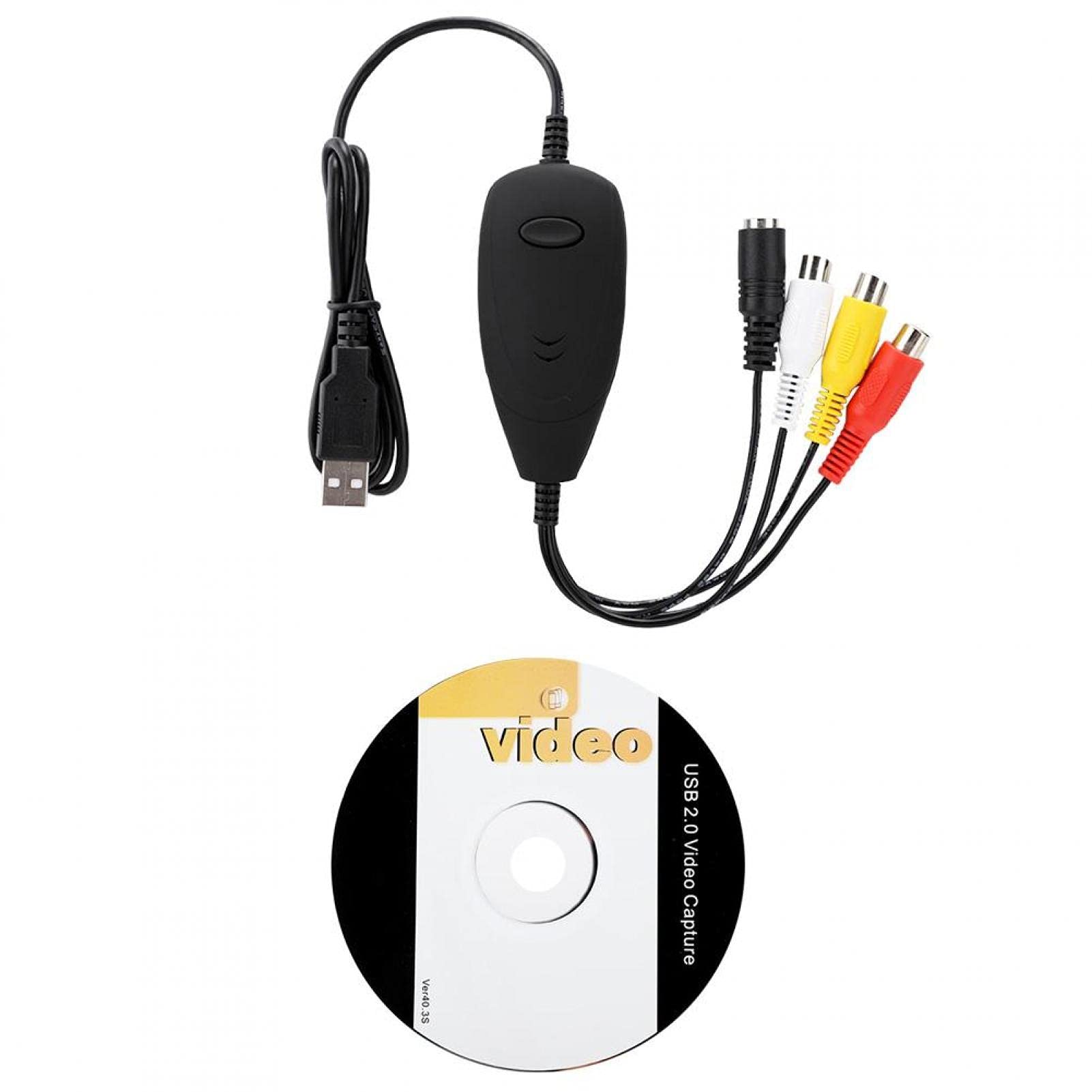 Ubersweet® Video Capture Card USB 2.0 - High Speed Audio Video Recording Device for Music Videos, Live Streaming, Gaming & PC Content Creation | Compatible with Windows & Mac