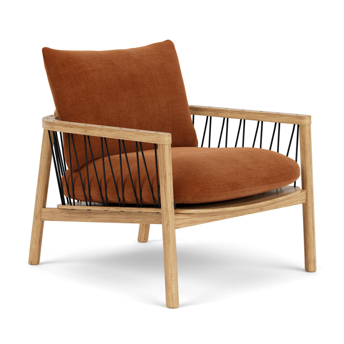 Enzo Fabric Armchair - Modern Upholstered Accent Chair for Living Room, Bedroom & Office - Comfortable Lounge Chair with Sturdy Wooden Legs - Perfect for Relaxing, Reading & Decorating