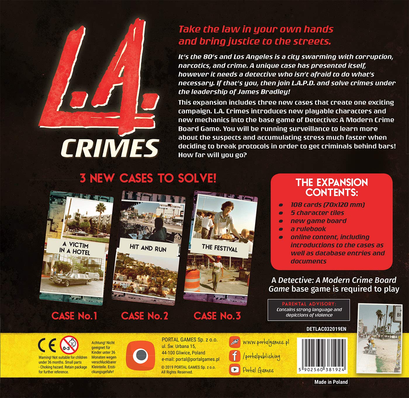 Detective L.A. Crimes Board Game - Mystery Solving Game for Adults & Teens | Perfect for Game Nights, Parties & Family Gatherings