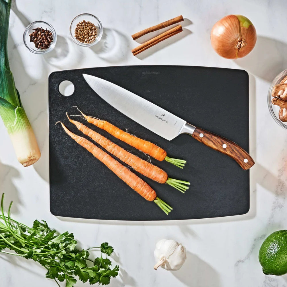 Epicurean Kitchen Series 14.5 x 11.25 Inch Non-Slip Cutting Board with Juice Groove - Durable Slate Color Chopping Board for Meat, Vegetables & Fruits - Perfect for Home Kitchen & Professional Use