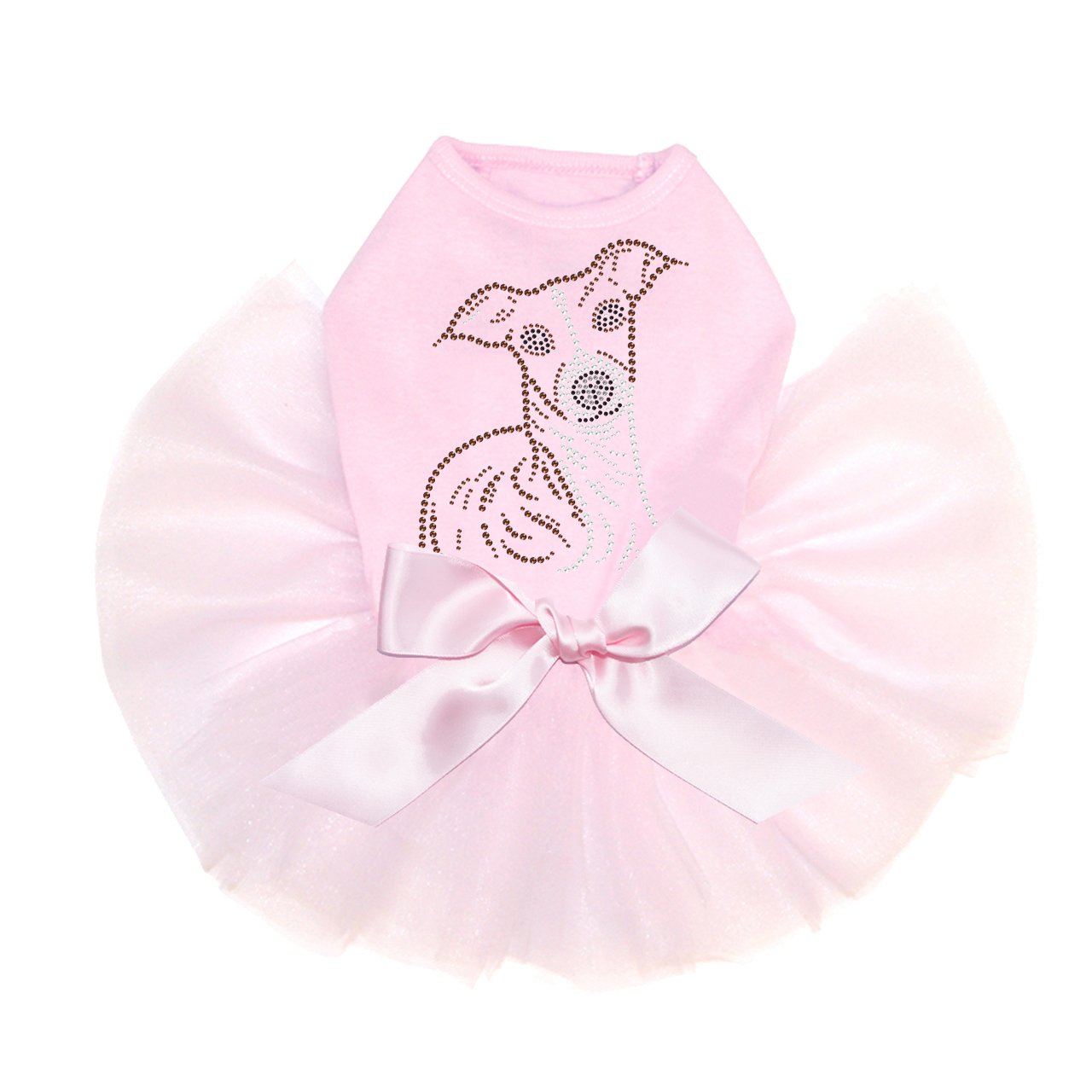Italian Greyhound Rhinestone Tutu Dress - Pink 3XL for Parties & Events