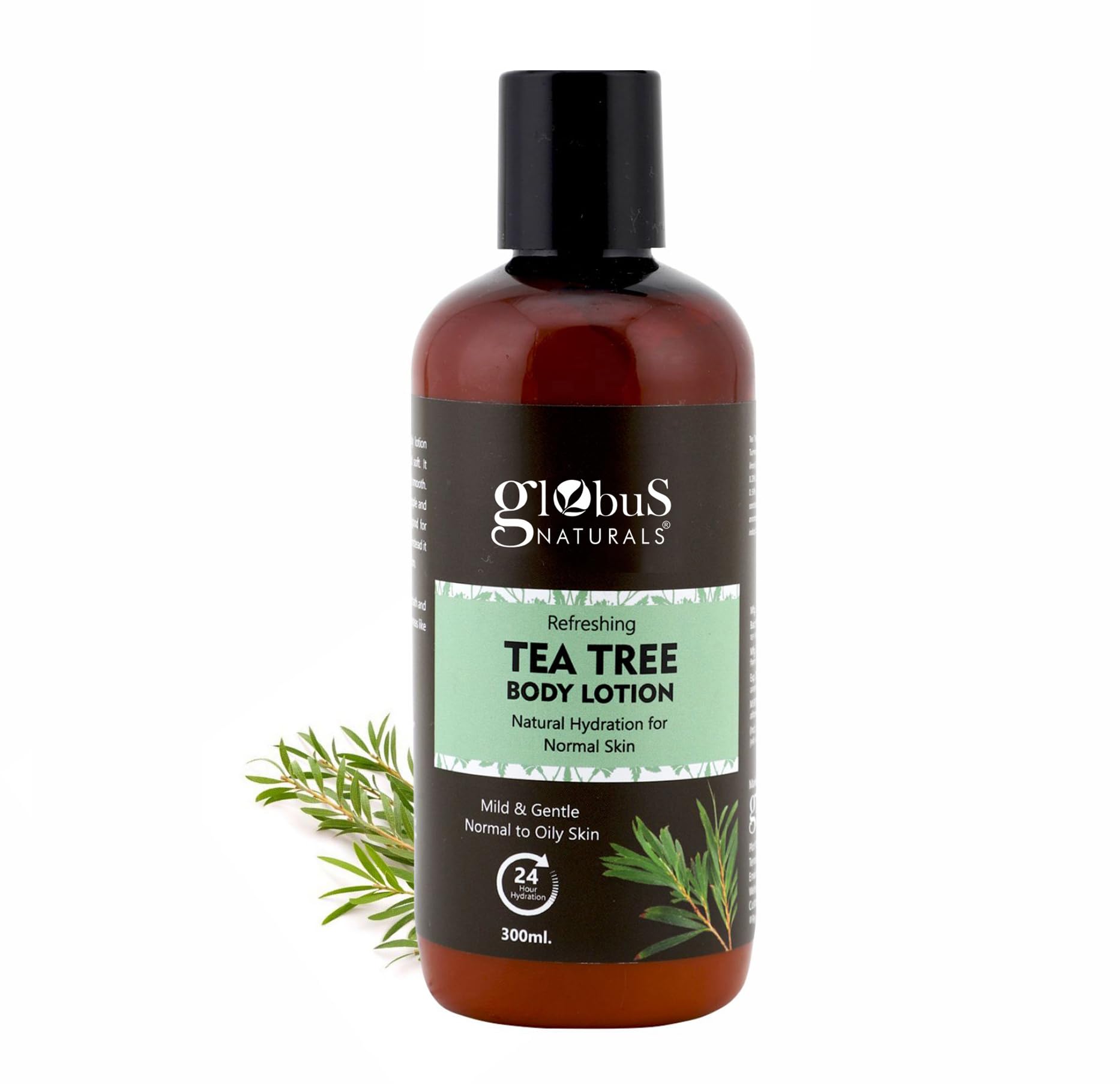 Globus Naturals Refreshing Tea Tree Body Lotion 300ml - Hydrating & Soothing Moisturizer for Dry Skin | Perfect for Daily Use, After Shower & Spa Treatments