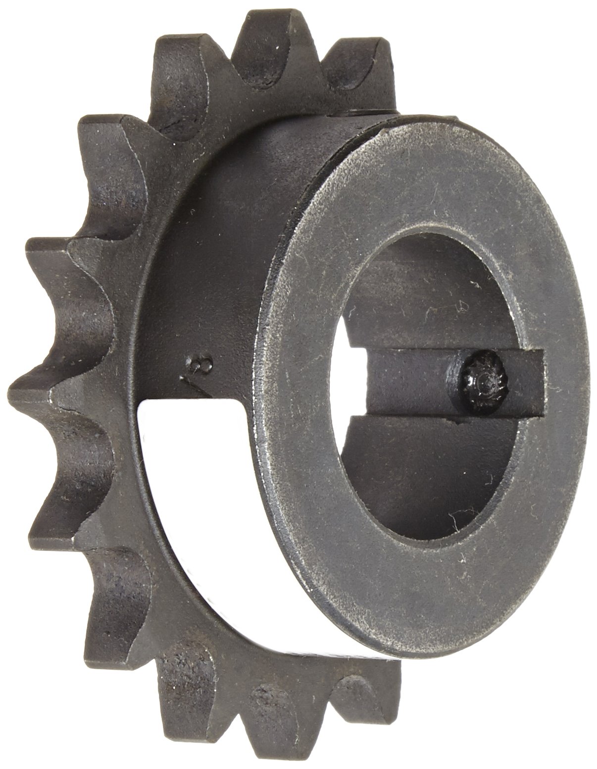 Martin Roller Chain Sprocket - Hardened Teeth, Bored-to-Size, Type B Hub, Single Strand, 40 Chain Size, 0.5