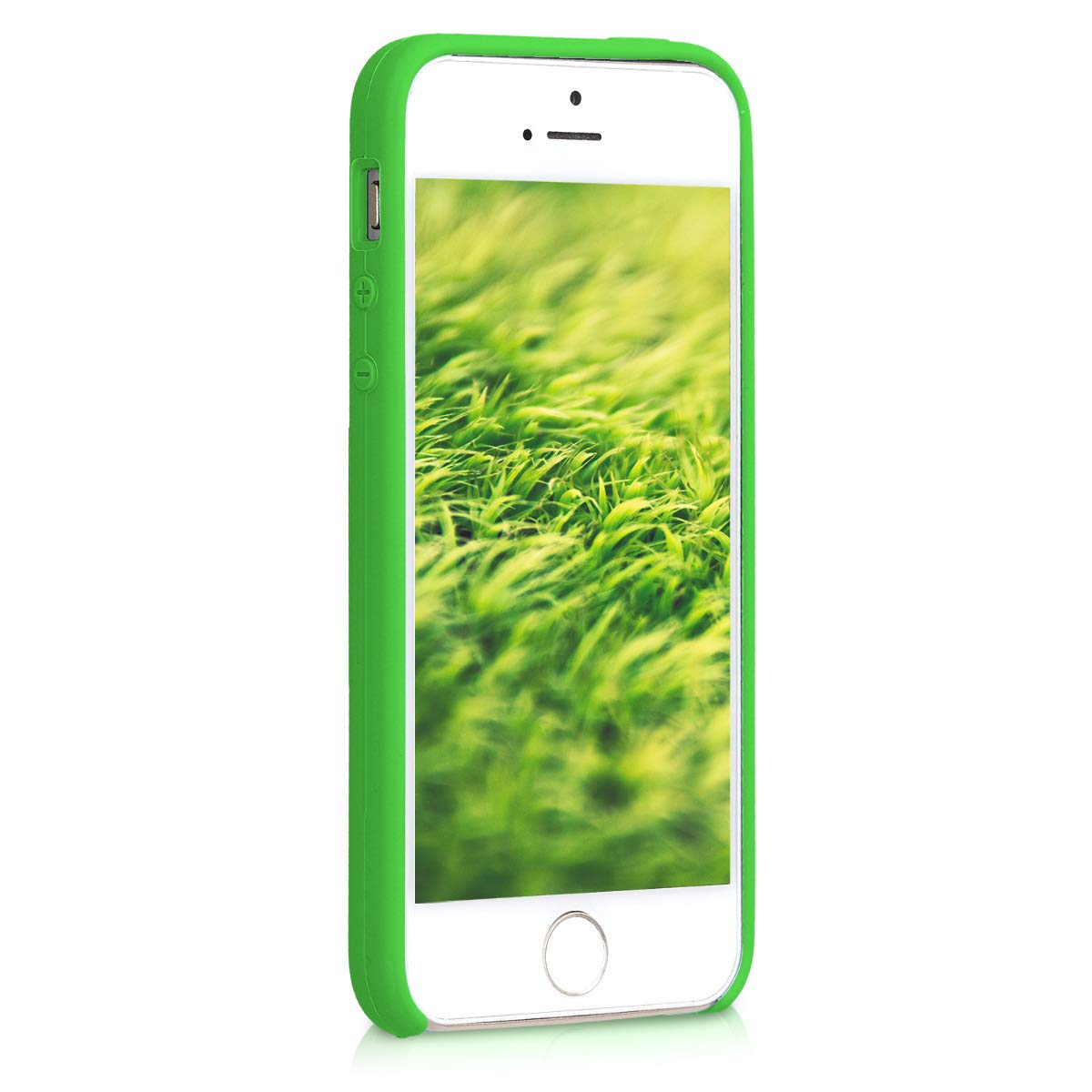 kwmobile TPU Silicone Case for Apple iPhone SE (1st Gen 2016) / iPhone 5 / iPhone 5S - Soft Protective Phone Cover in Lime Green - Perfect for Everyday Use, Work & Travel