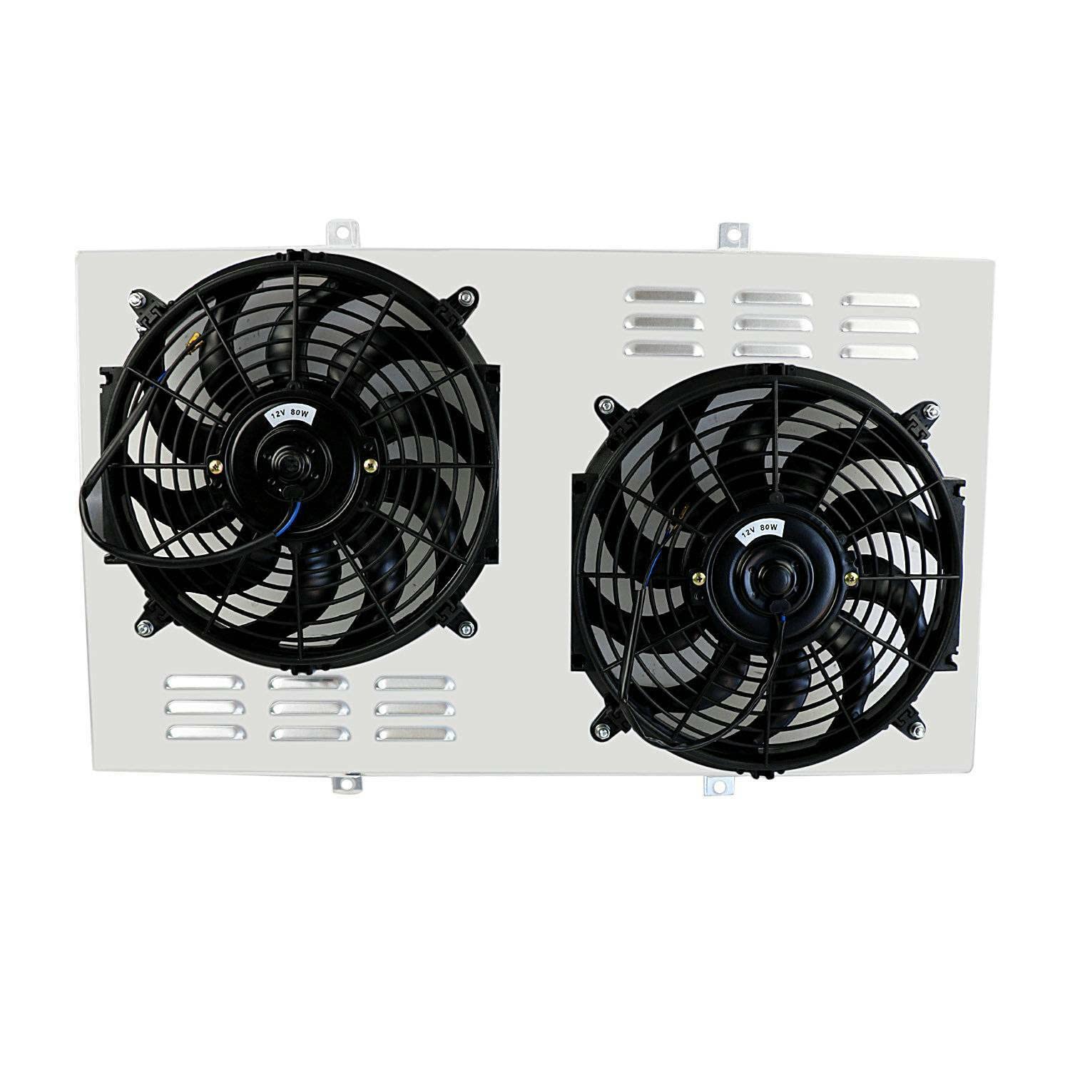 Aluminum Radiator Shroud Fan Kit for 1975-1979 Ford LTD II Ranchero Thunderbird Torino, Lincoln Mark V IV, Mercury Cougar Montego V8 Engine - High Performance Cooling Upgrade for Classic Car Restoration & Hot Rod Builds