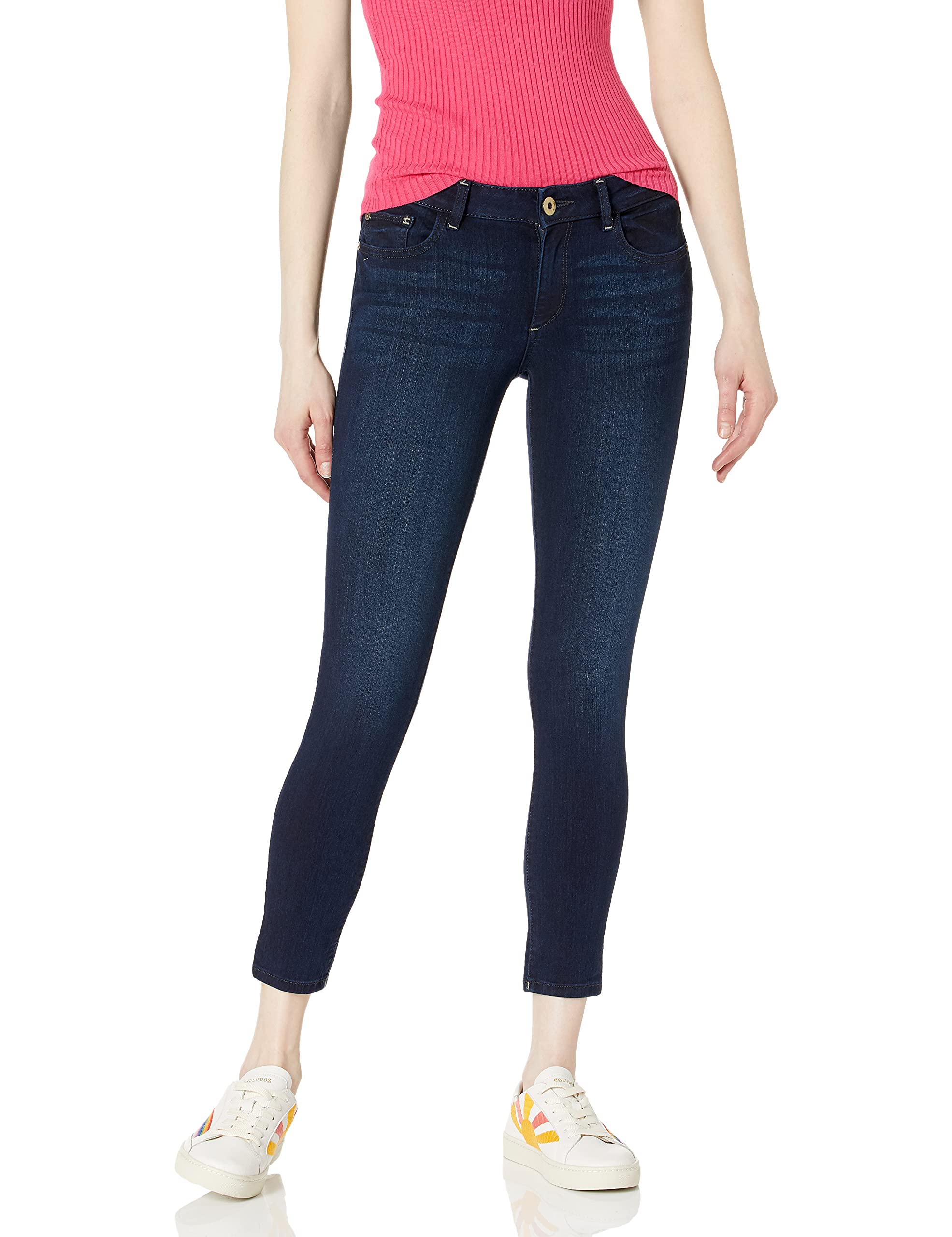DL1961 Women's Petite Skinny Ankle Jeans - High Waist Stretch Denim Pants for Casual & Work Wear | Perfect for Office, Date Night & Everyday Outfits