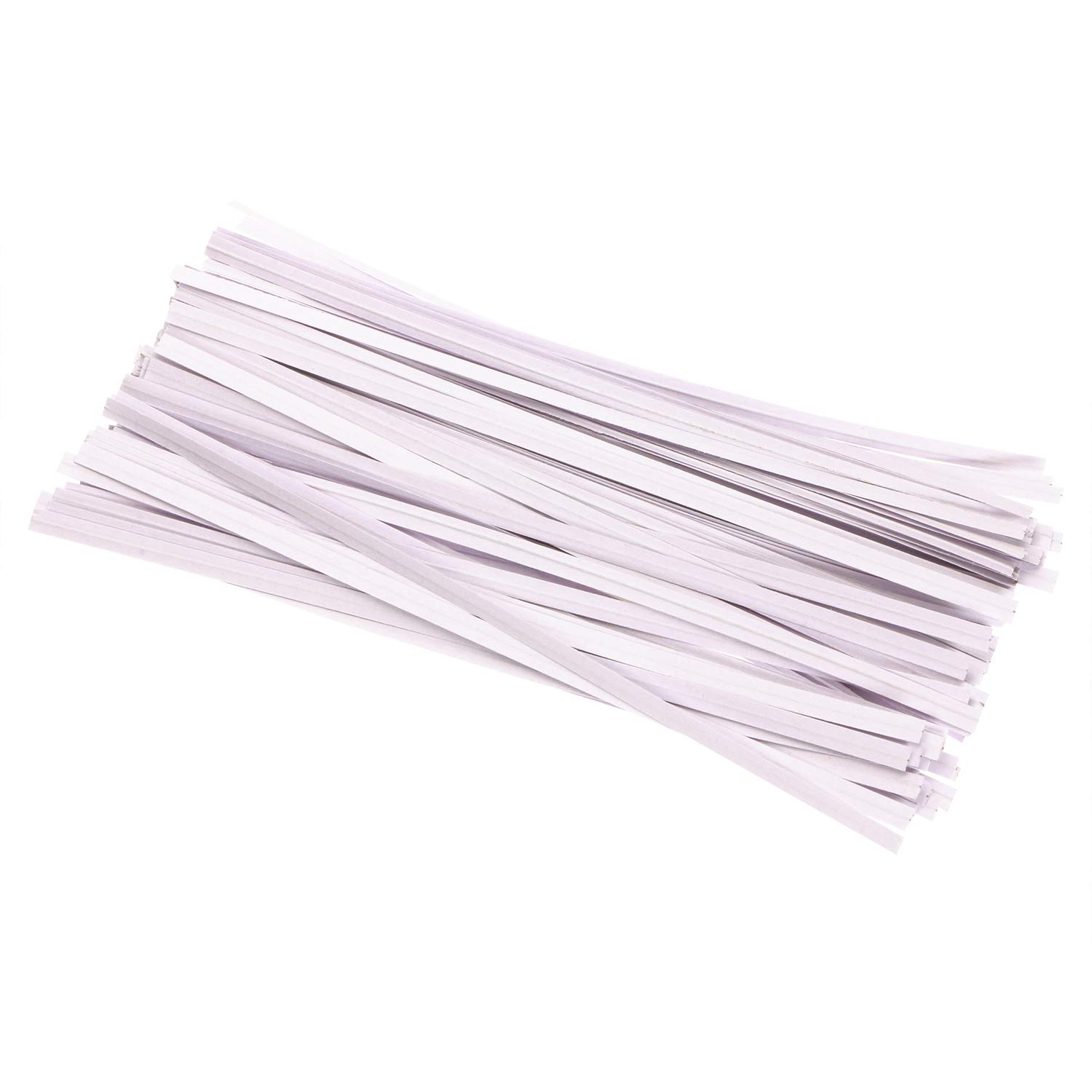 ONLYKXY 100-Pack 6 Inch White Kraft Paper Twist Ties for Bread Bags, Candy Packaging & Gift Wrapping - Eco-Friendly Food-Safe Bag Closures for Bakeries, Cafes & Home Use