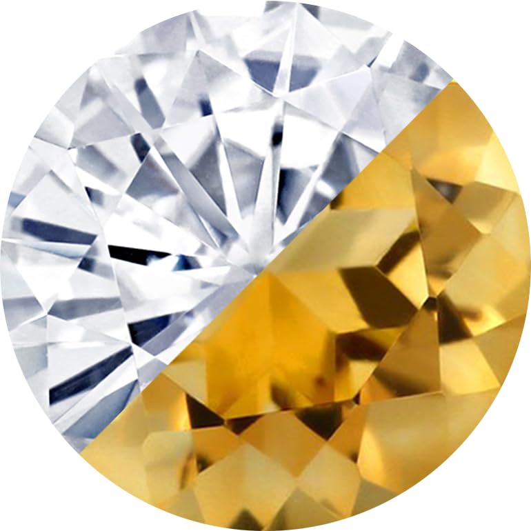 White Moissanite - Citrine