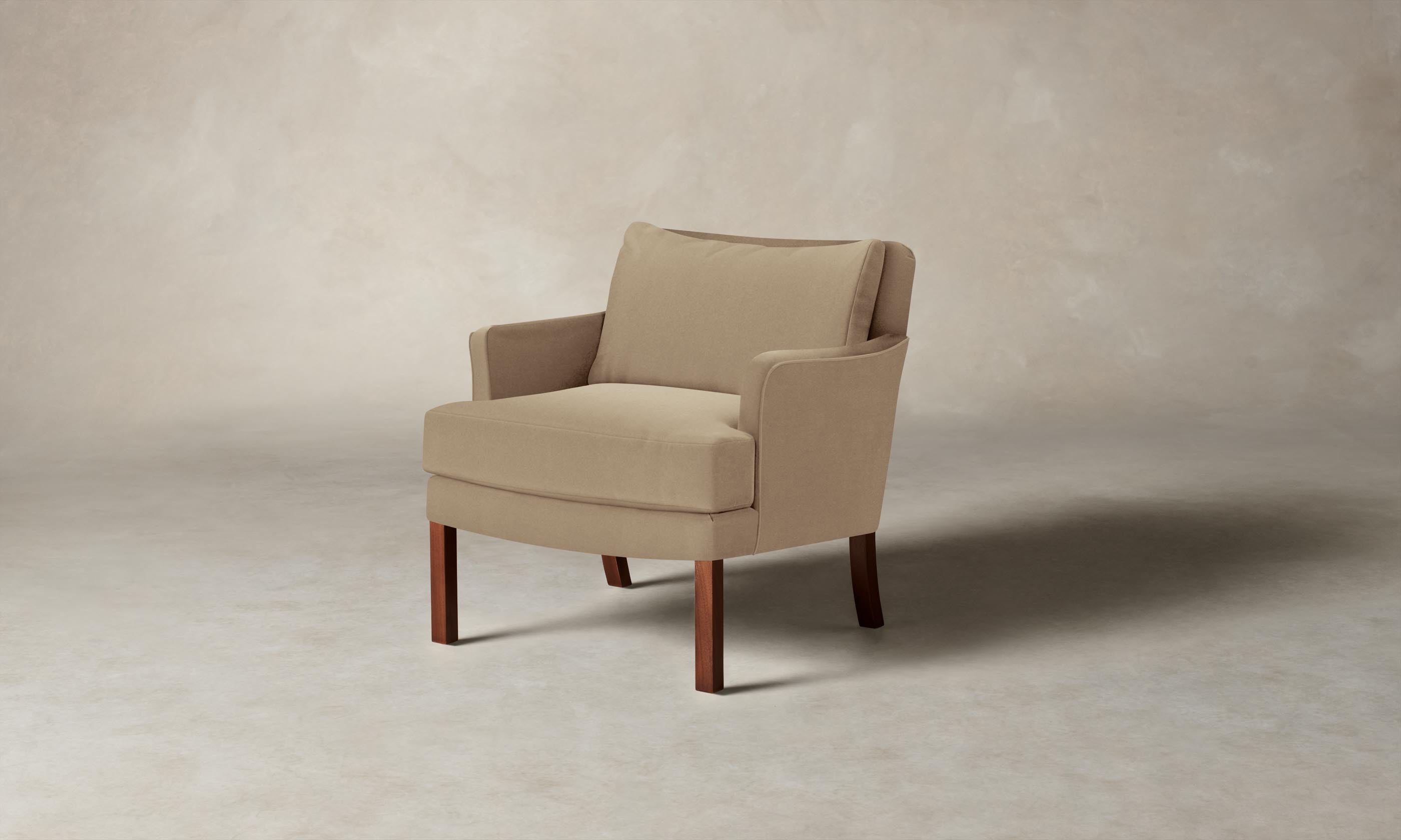 Premium Mohair Almond The Kaye Chair - Luxurious Comfort for Living Room, Office & Lounge Spaces