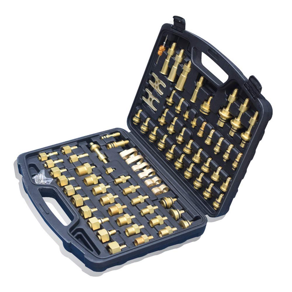 77Pcs Auto AC Leak Detection Kit - Professional HVAC Refrigerant Leak Tester Tool Set for Car & Home Air Conditioner Maintenance & Repair