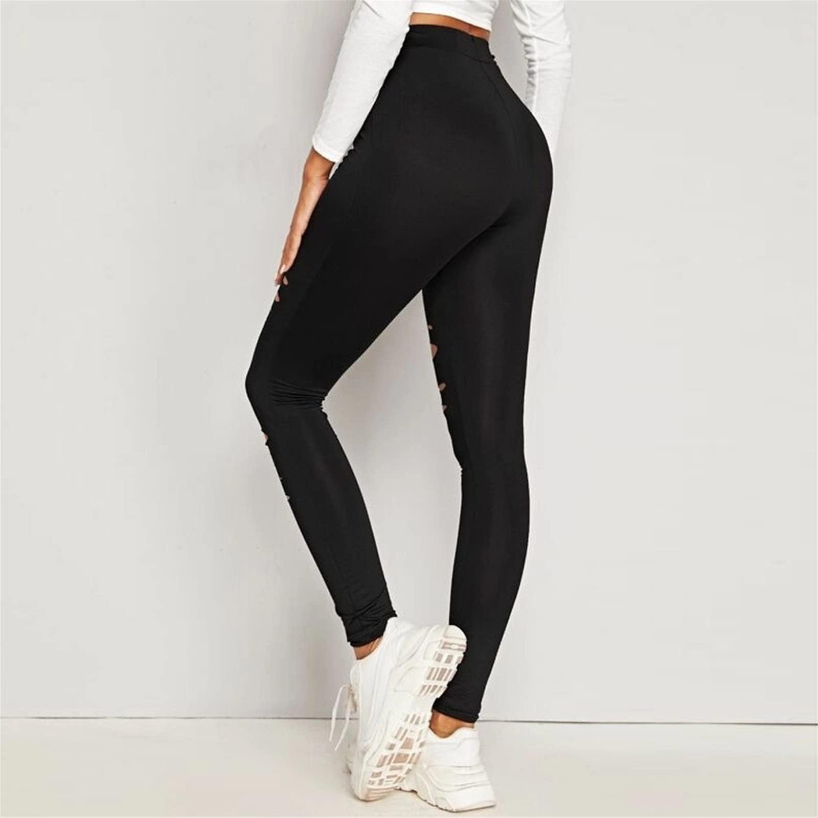 Ripped Warrior High Waist Tummy Control Yoga Pants for Women - Workout Athletic Leggings for Gym, Running & Everyday Wear