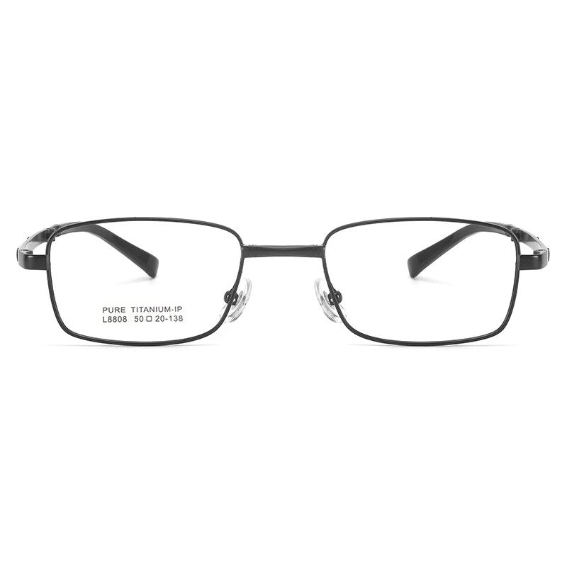 Bclear Men's Full Rim Foldable Square Titanium Eyeglasses LB8808 - Lightweight Durable Glasses for Work, Reading & Travel