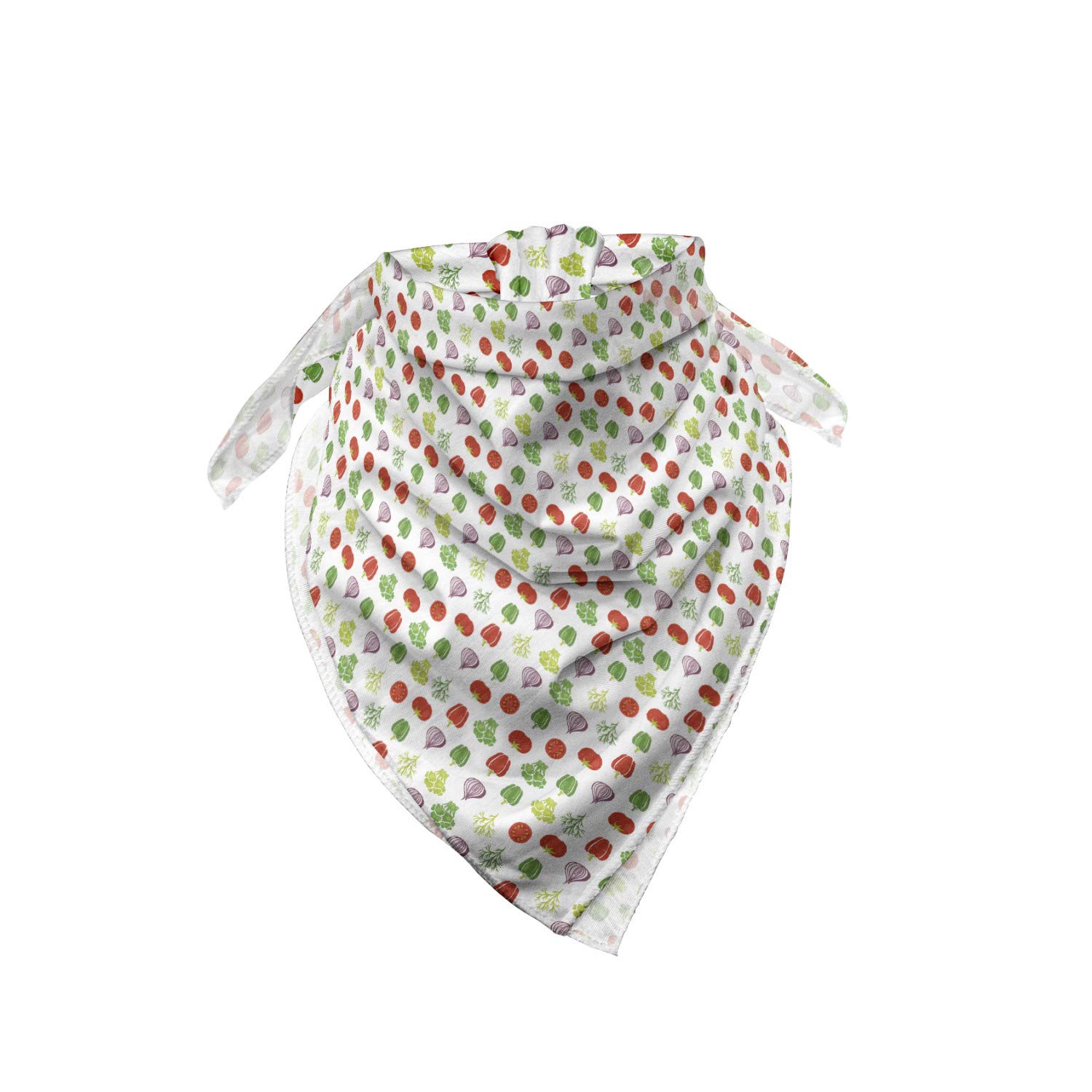 Ambesonne Vegetables Bandana - Simple Food Themed Art Unisex Head & Neck Scarf for Cooking, Gardening & Outdoor Activities