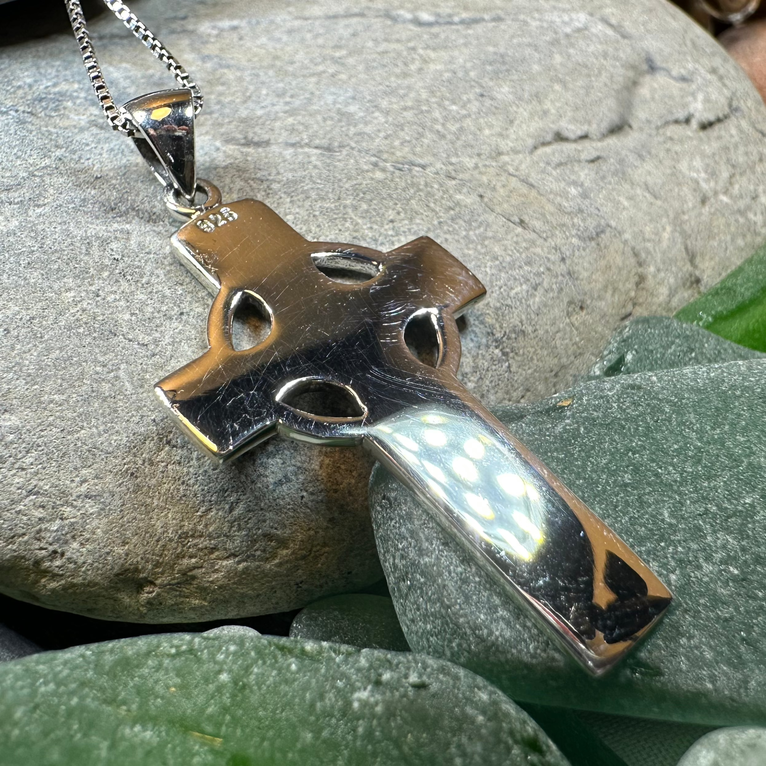 Celtic Cross Pendant Necklace for Women - Stainless Steel Columba Jewelry - Perfect for Gifts, Weddings & Everyday Wear