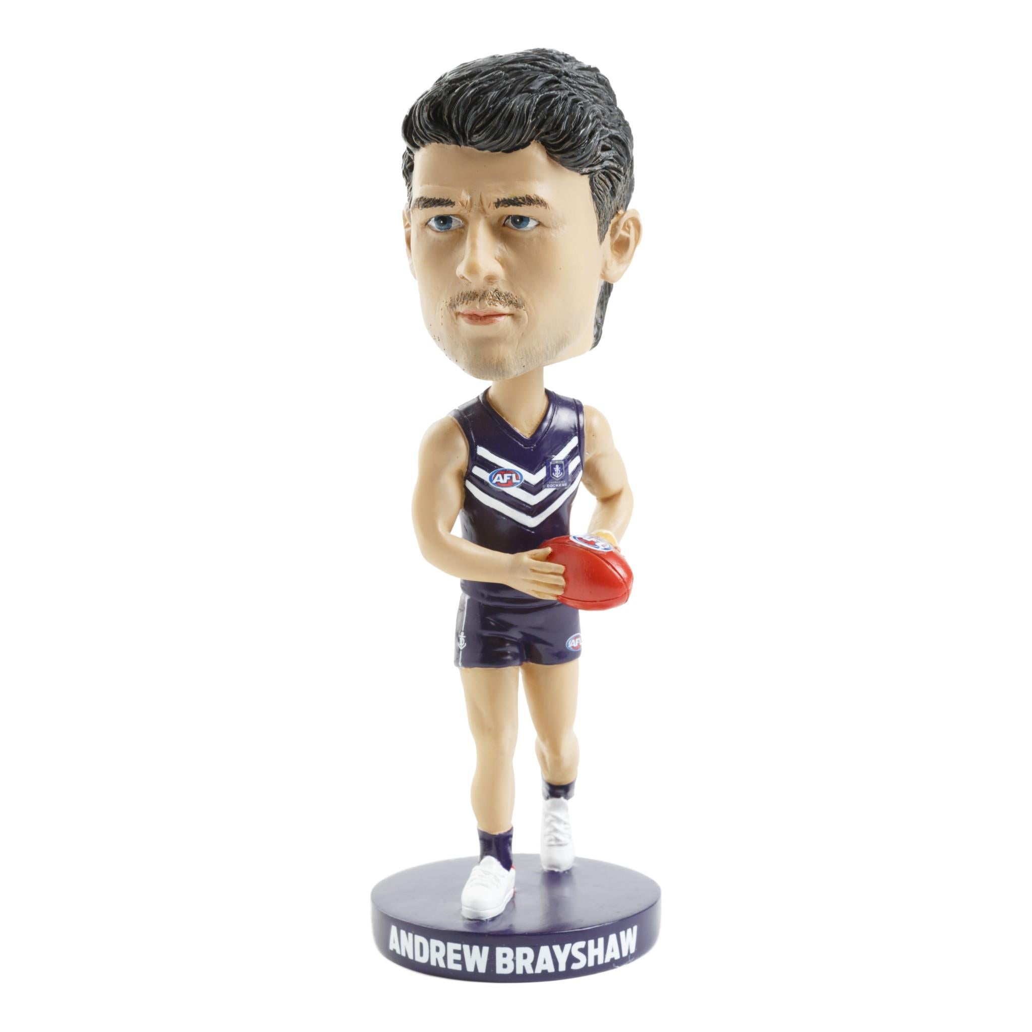 AFL Fremantle Dockers Andrew Brayshaw Bobblehead - Official Collectible Football Fan Gift for Home & Office Decor